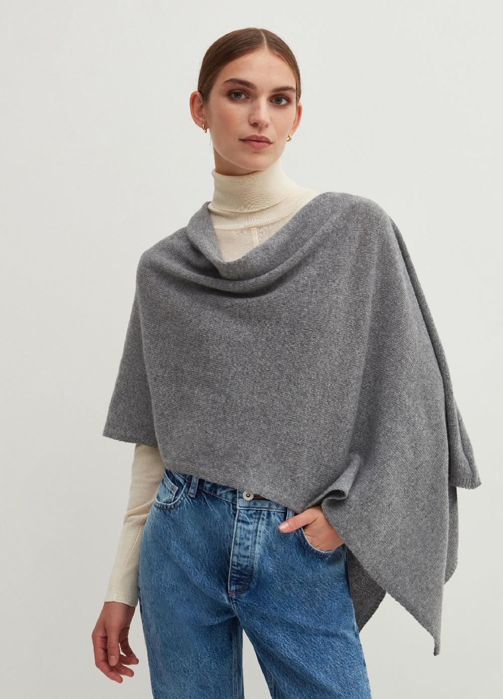 Stefanel Poncho in lana e mohair