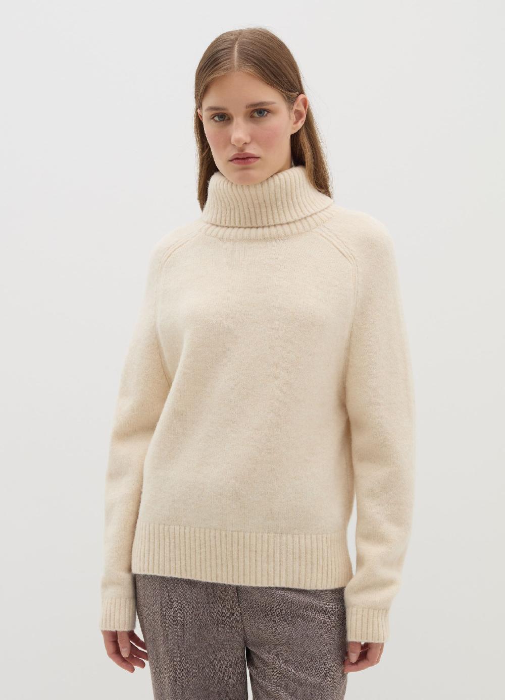 Stefanel Pullover A Collo Alto In Alpaca E Lana