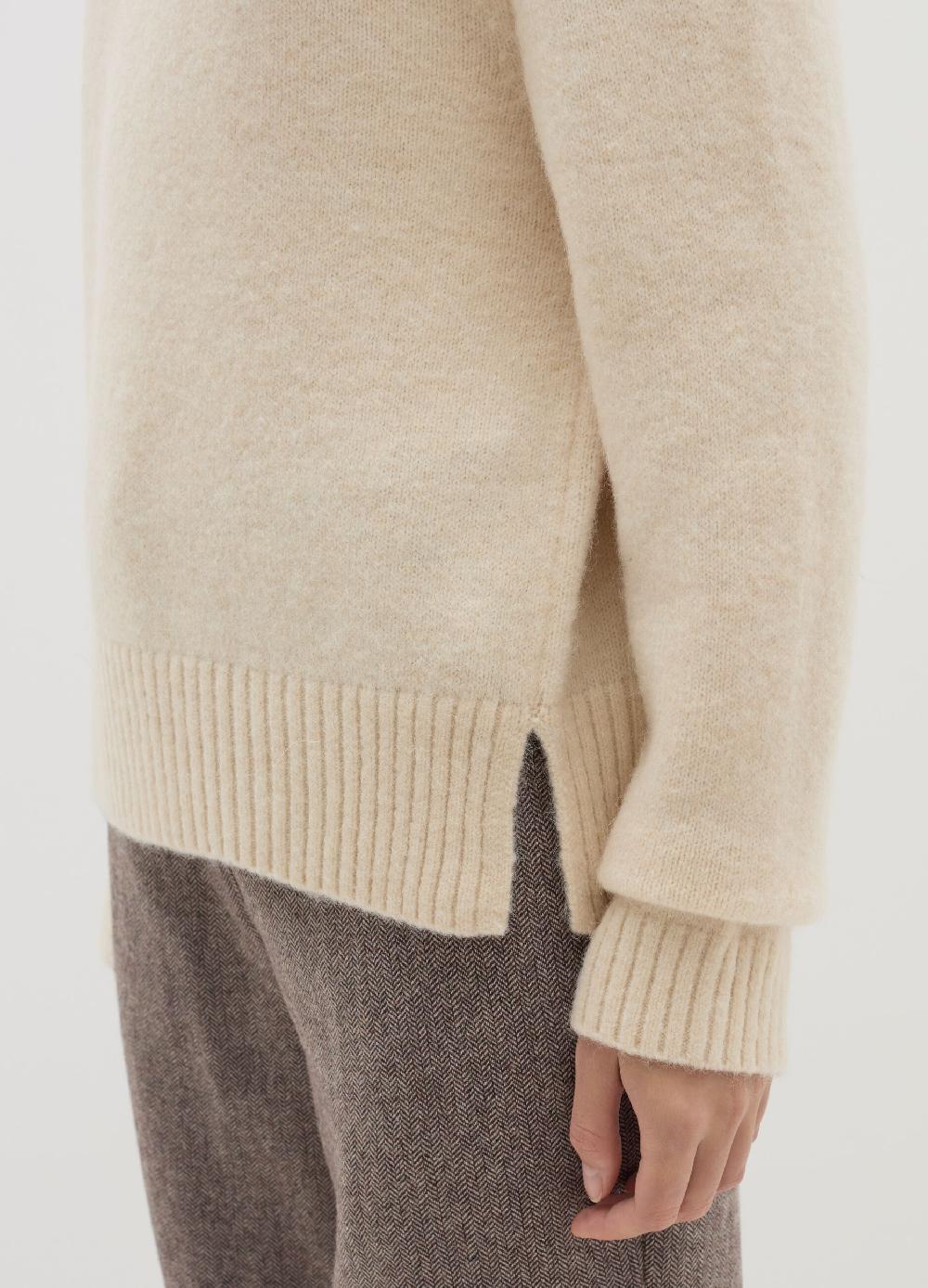 Stefanel Pullover A Collo Alto In Alpaca E Lana