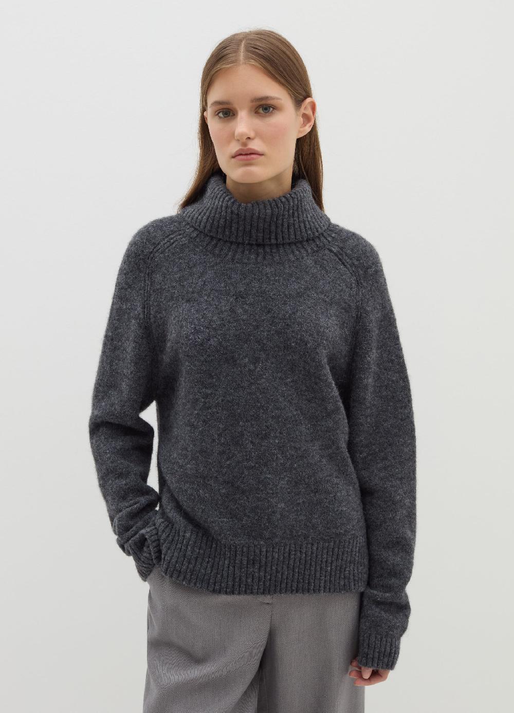 Stefanel Pullover A Collo Alto In Alpaca E Lana