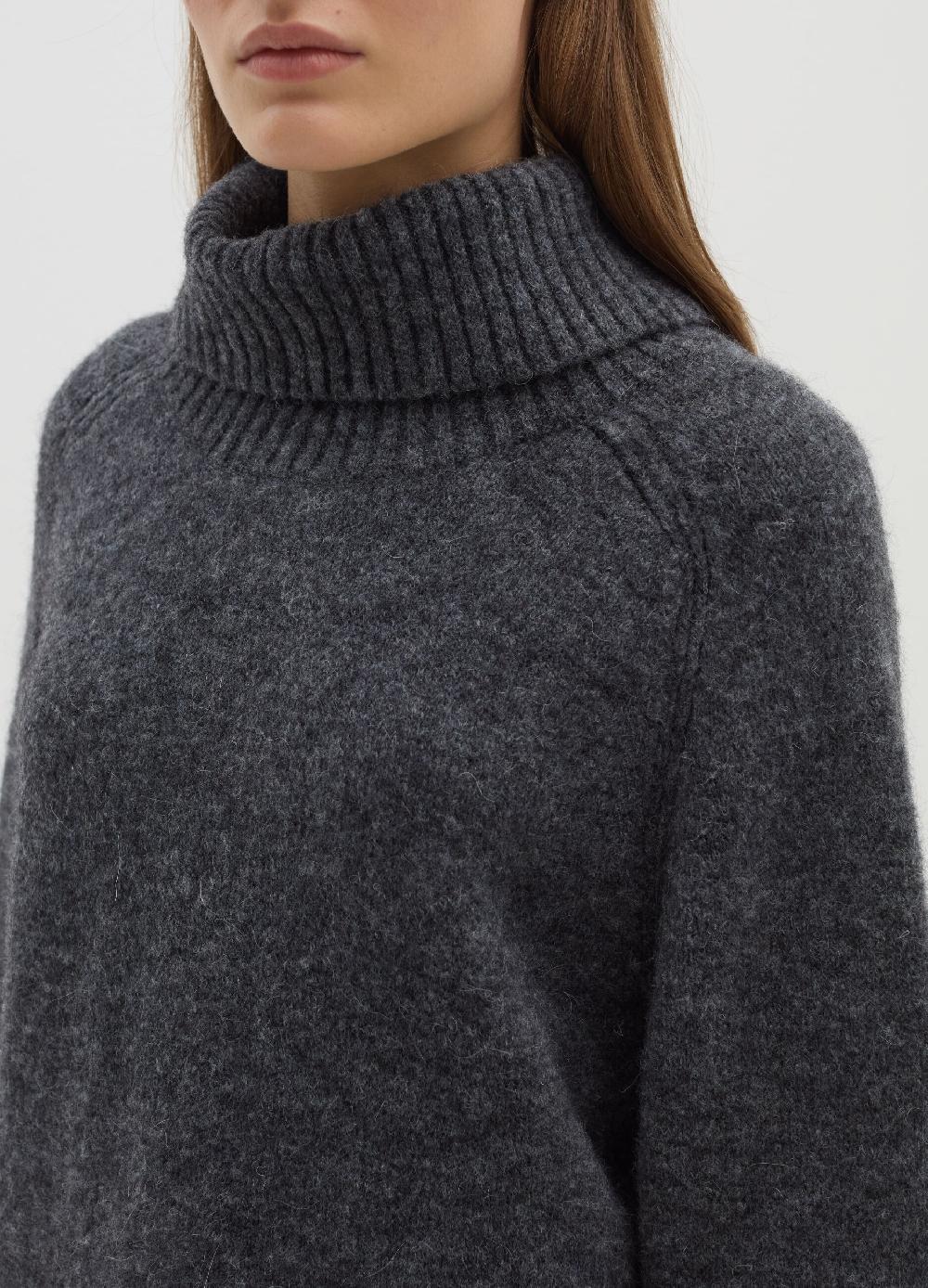 Stefanel Pullover A Collo Alto In Alpaca E Lana