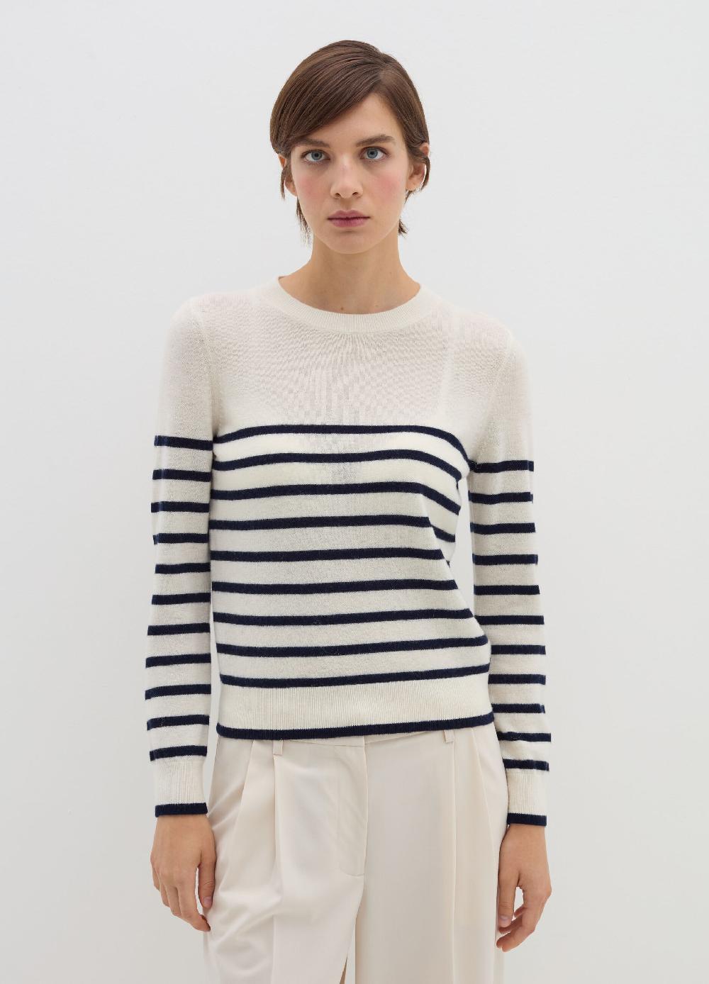 Stefanel Pullover A Righe In Lana Cardata