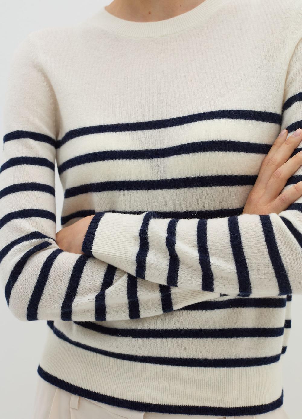Stefanel Pullover A Righe In Lana Cardata