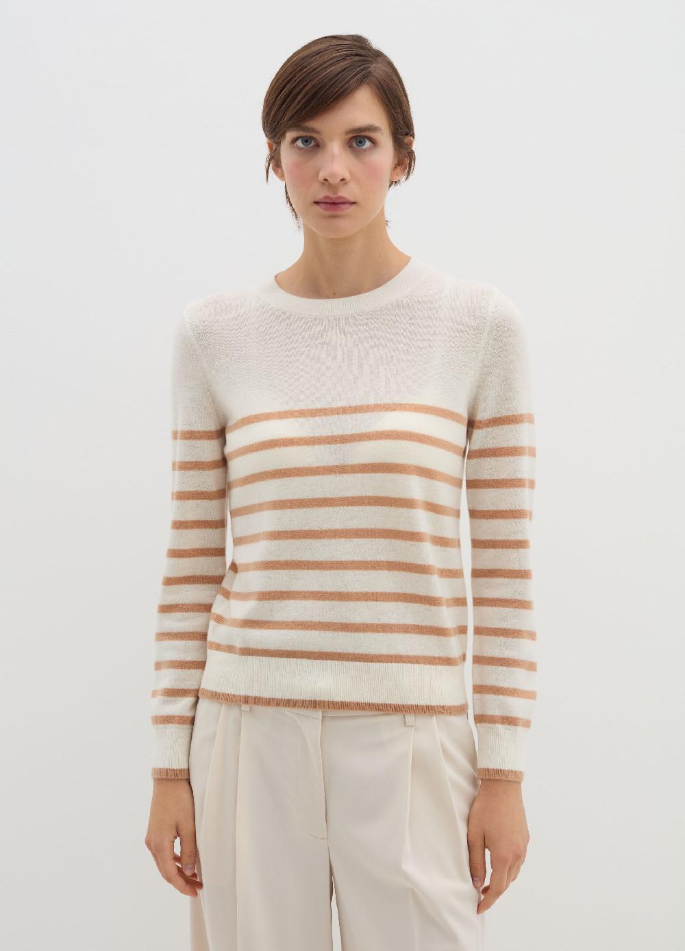 Stefanel Pullover A Righe In Lana Cardata