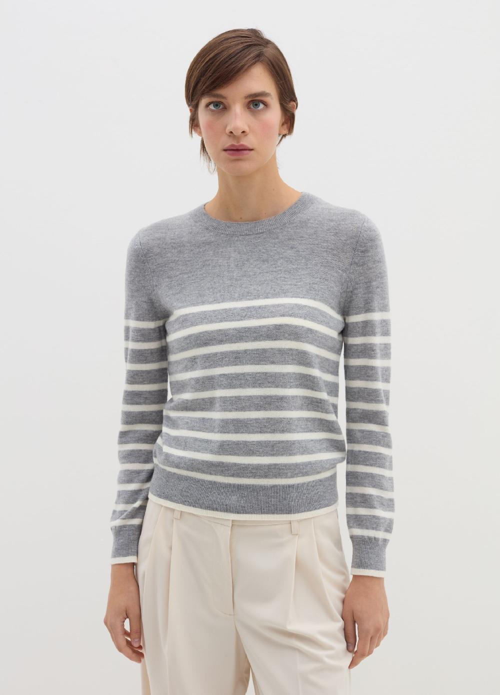 Stefanel Pullover A Righe In Lana Cardata