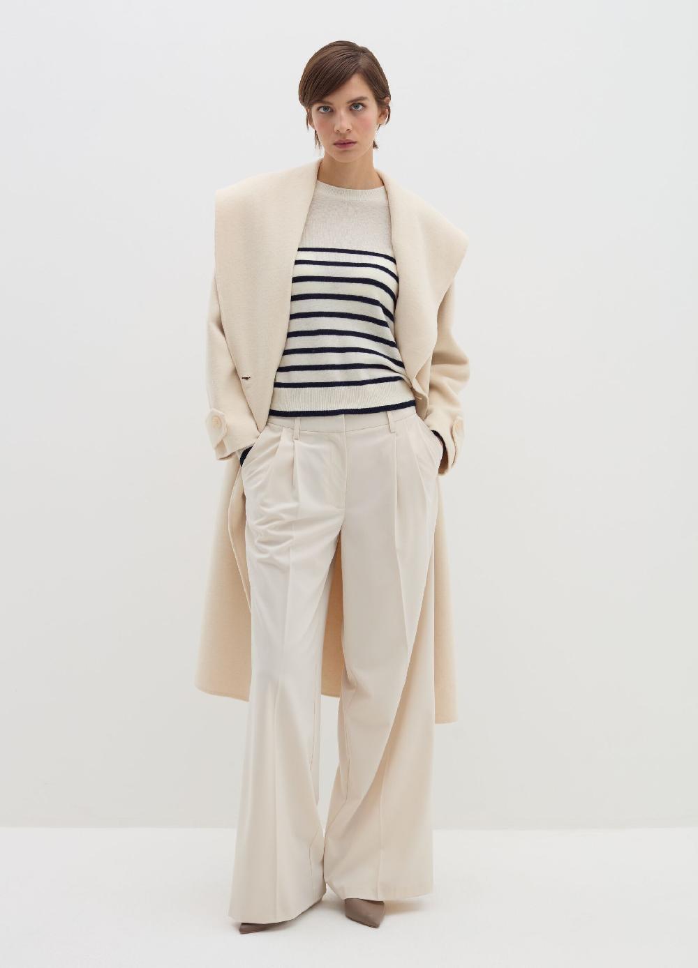 Stefanel Pullover a righe in lana cardata