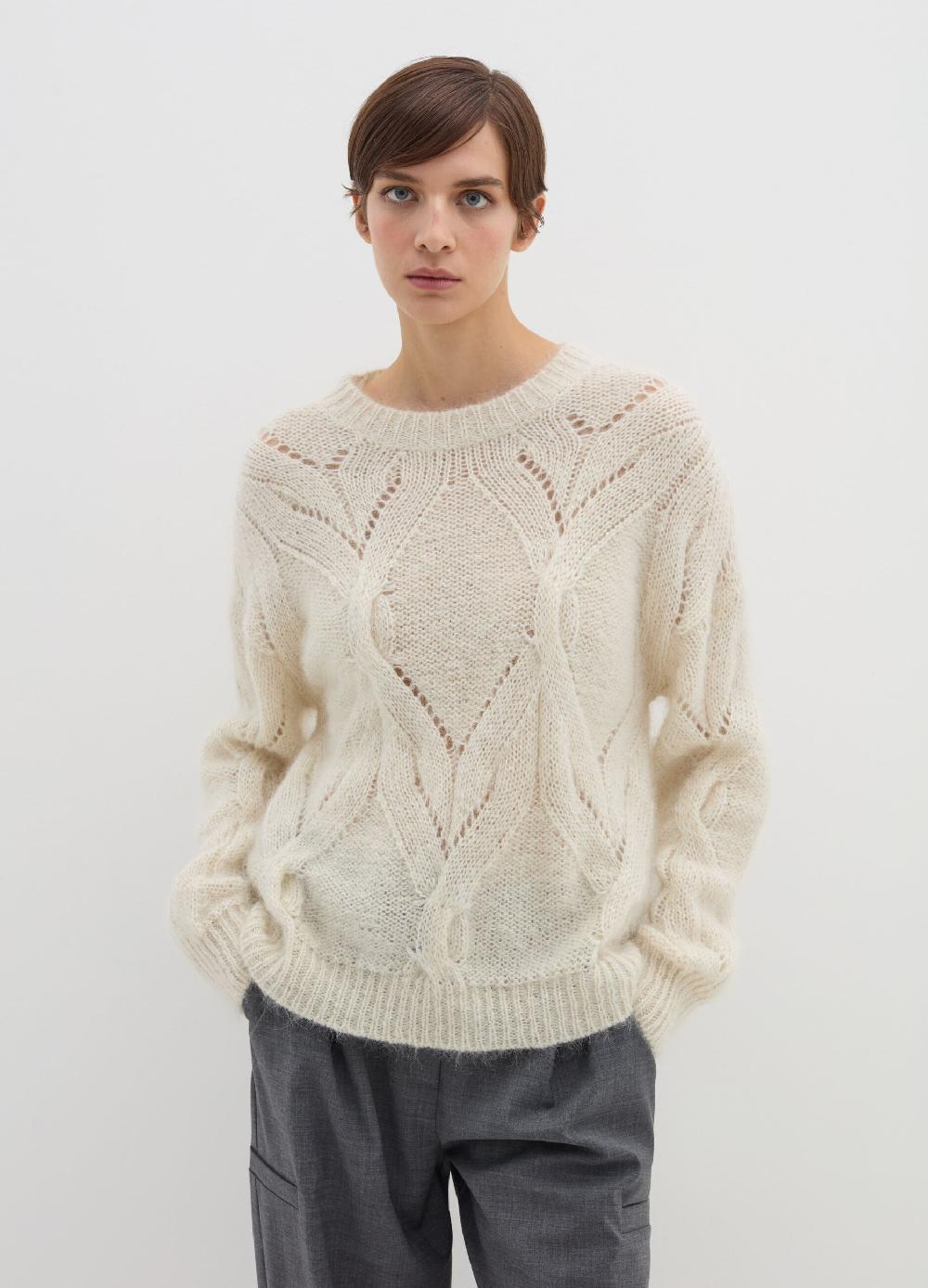 Stefanel Pullover A Trecce Con Lurex