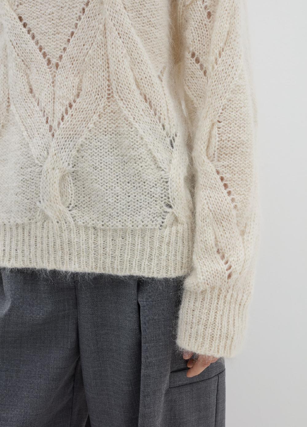 Stefanel Pullover A Trecce Con Lurex