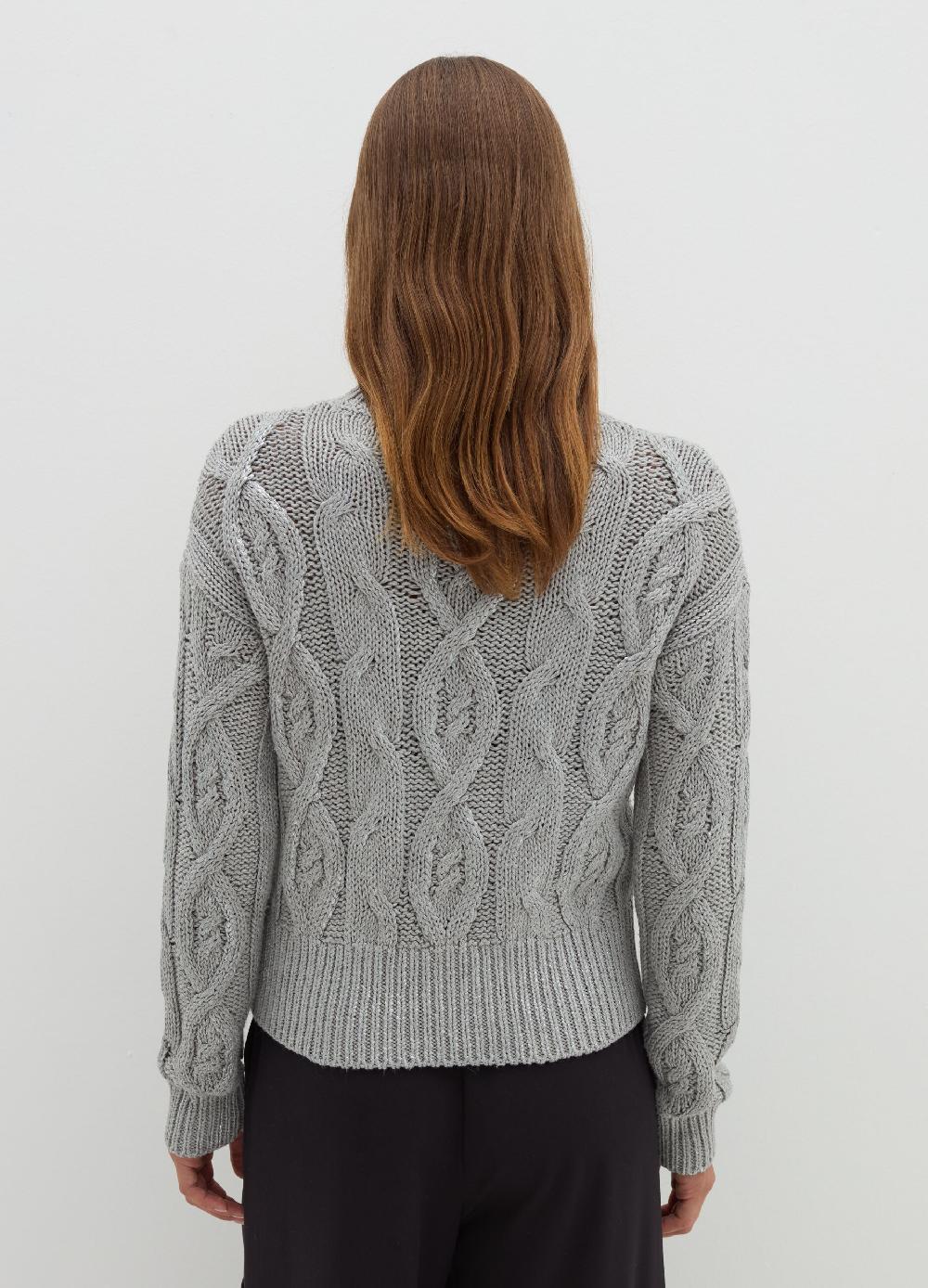 Stefanel Pullover A Treccia In Misto Cotone