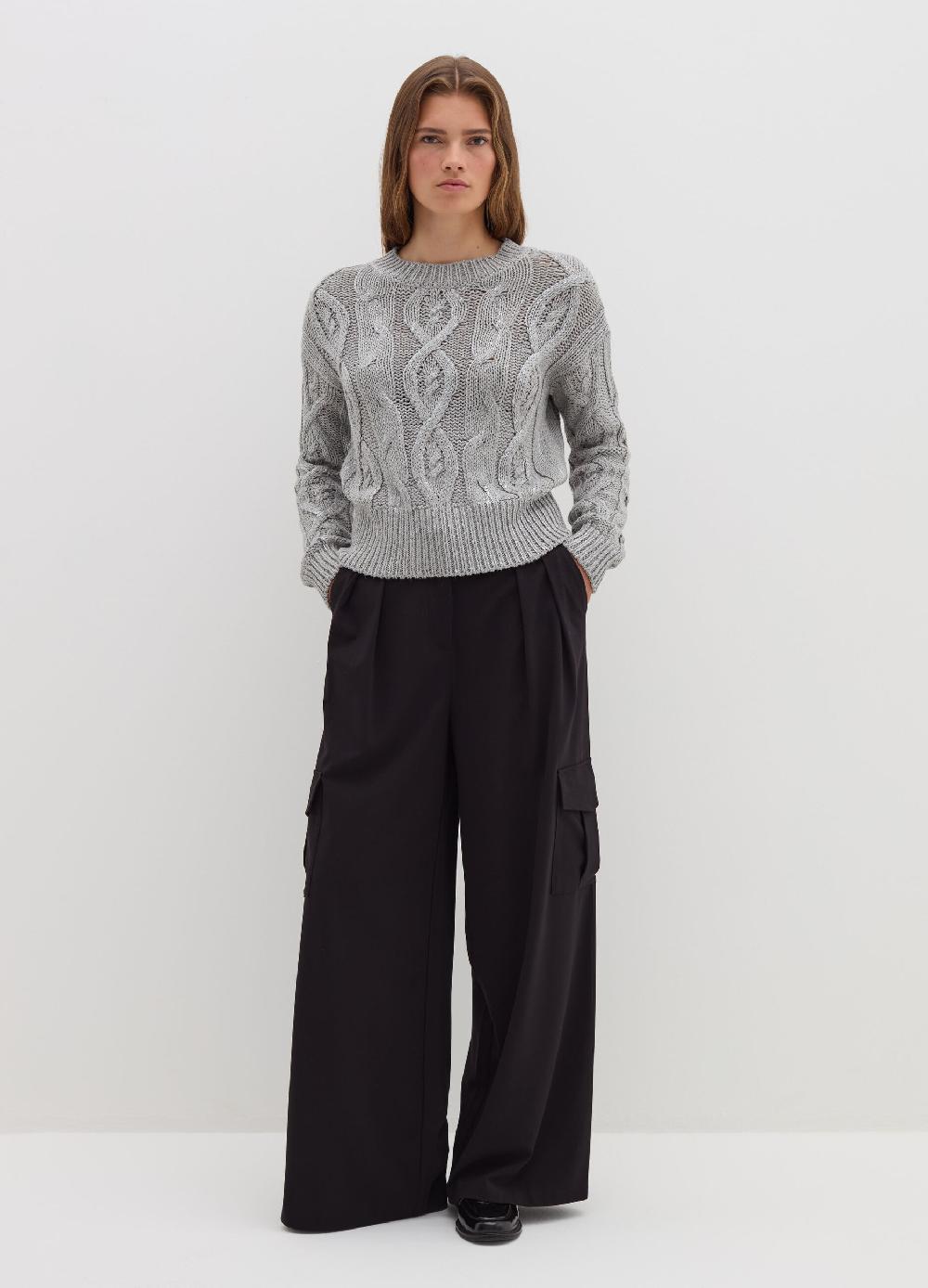 Stefanel Pullover a treccia in misto cotone