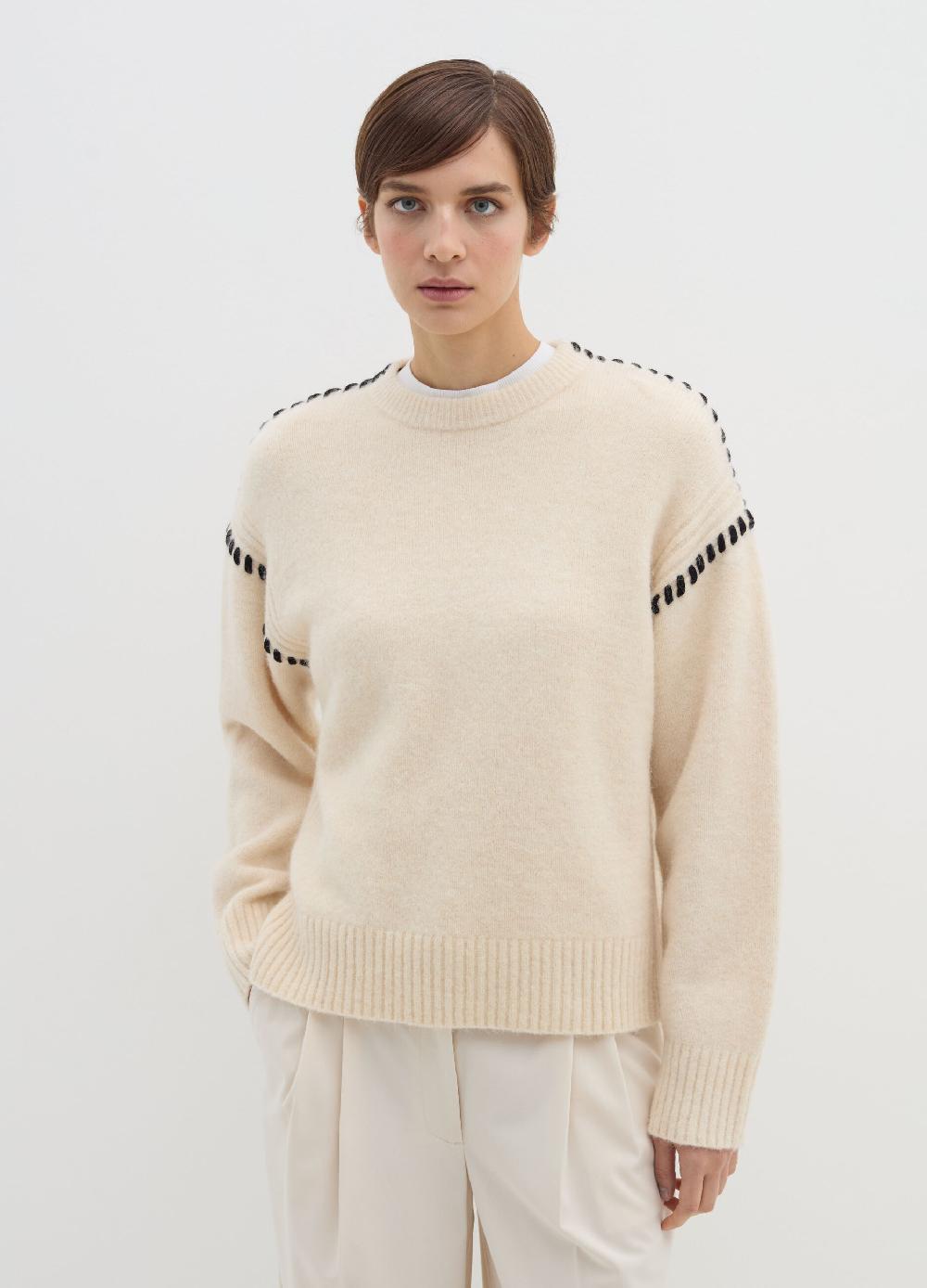Stefanel Pullover Con Dettagli A Contrasto