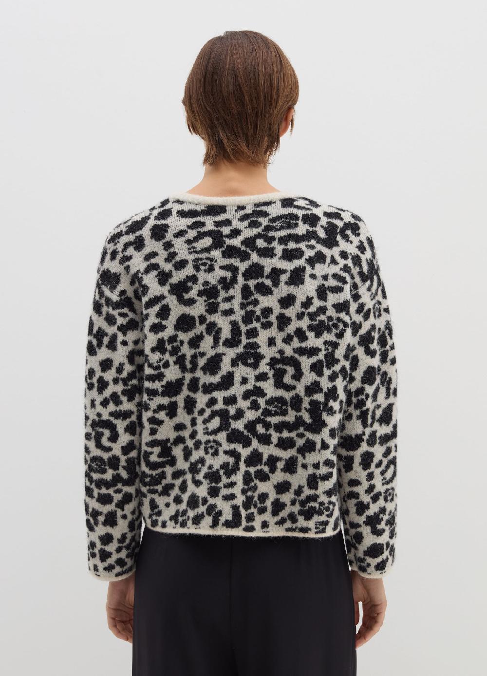Stefanel Pullover Con Disegno Jacquard Animalier