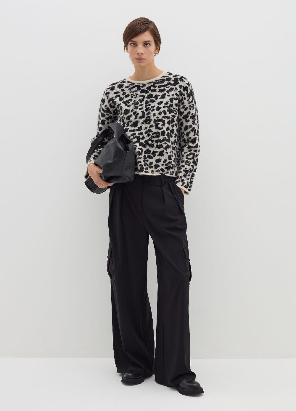 Stefanel Pullover con disegno jacquard animalier
