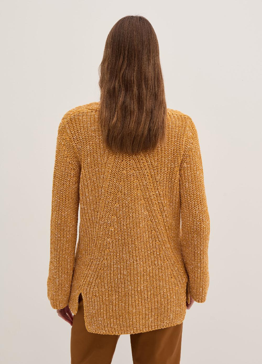 Stefanel Pullover Con Fantasia Bicolore Scollo A V
