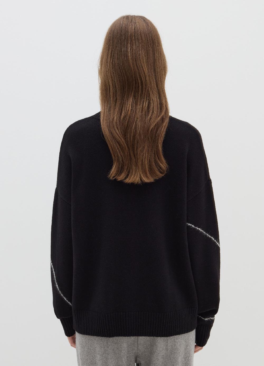 Stefanel Pullover Con Intarsio Floreale