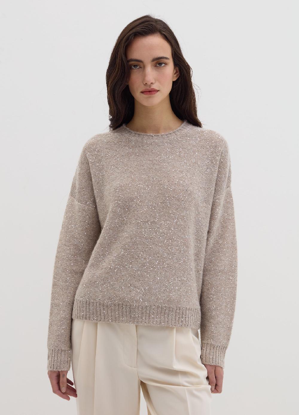 Stefanel Pullover Con Micro Paillettes