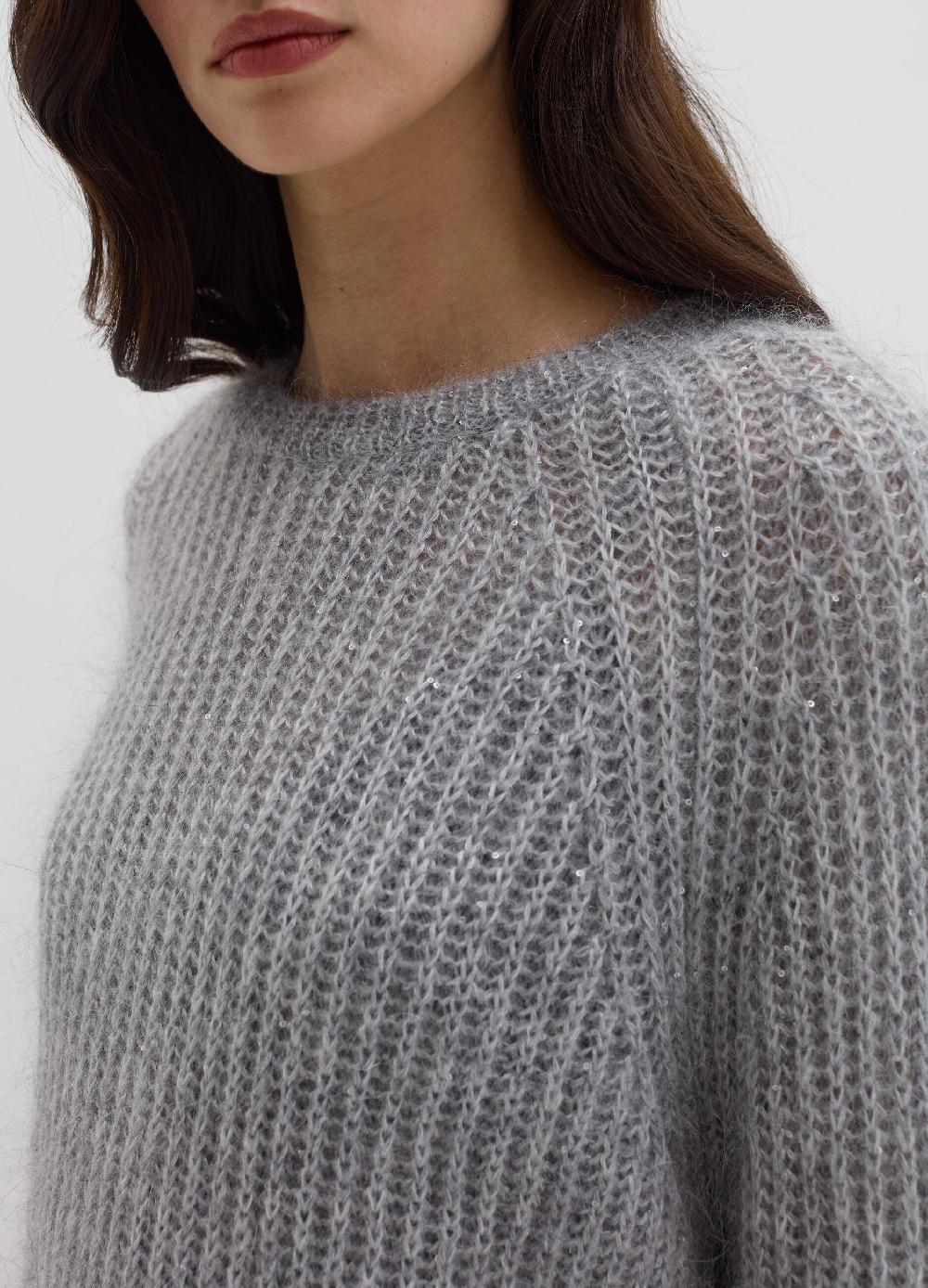 Stefanel Pullover Con Micro Paillettes