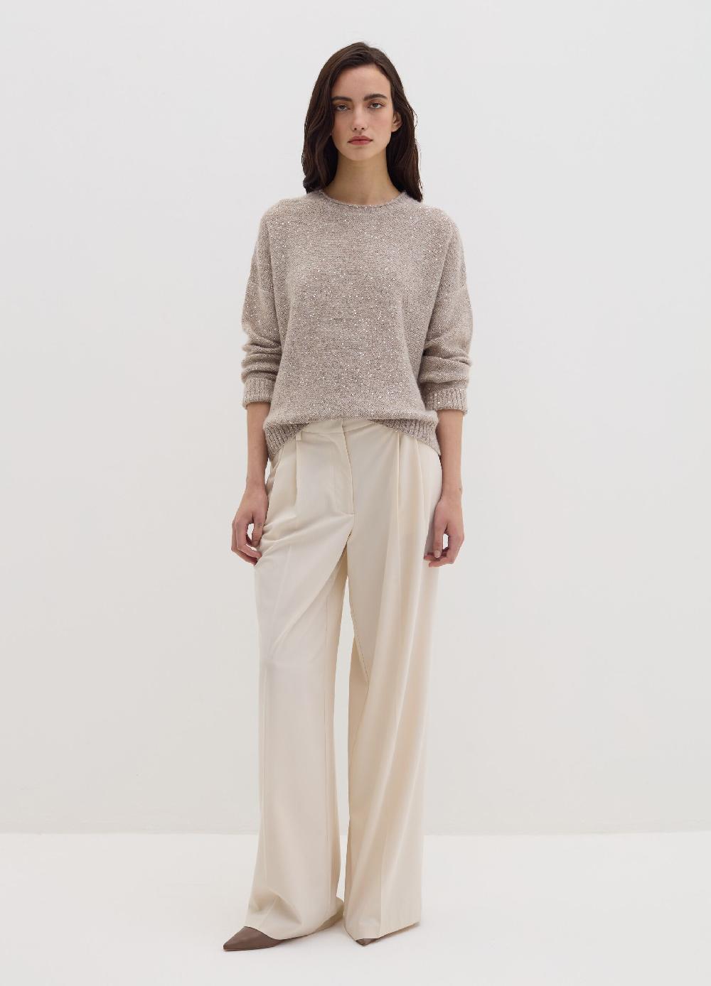 Stefanel Pullover con micro paillettes