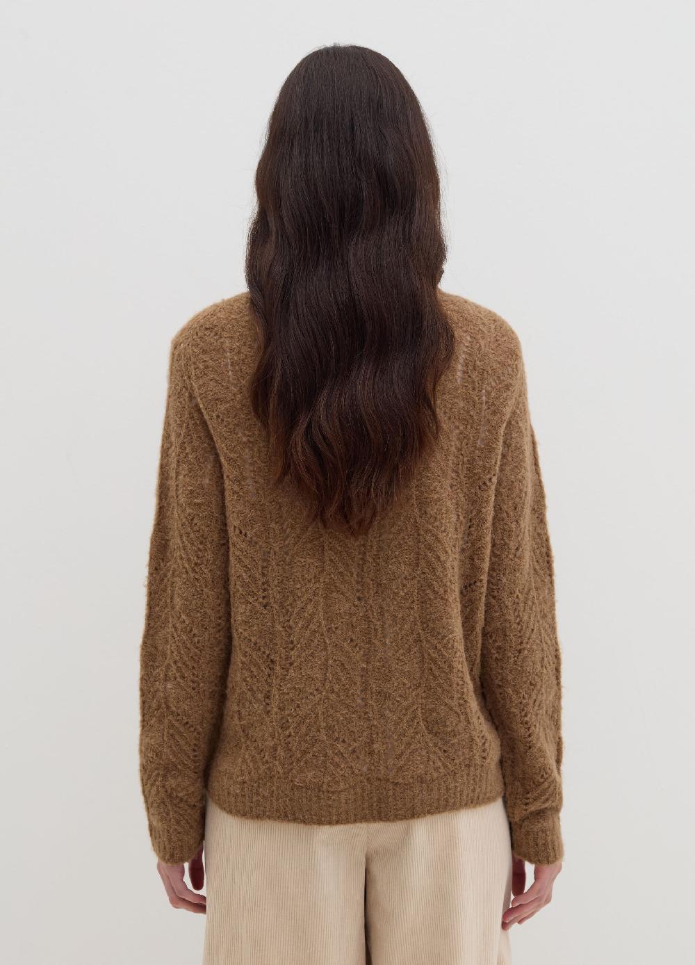 Stefanel Pullover Con Motivo Traforato