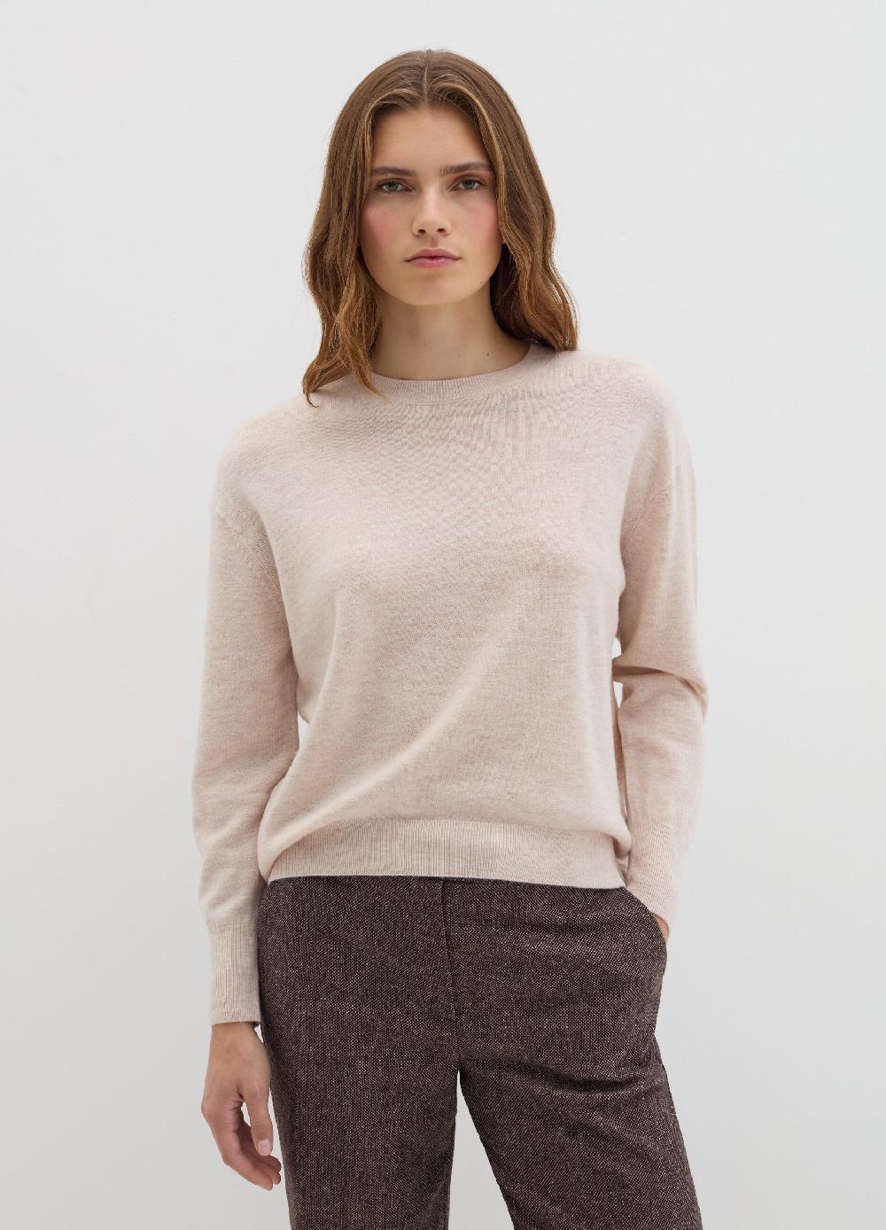 Stefanel Pullover Girocollo In Lana Cardata