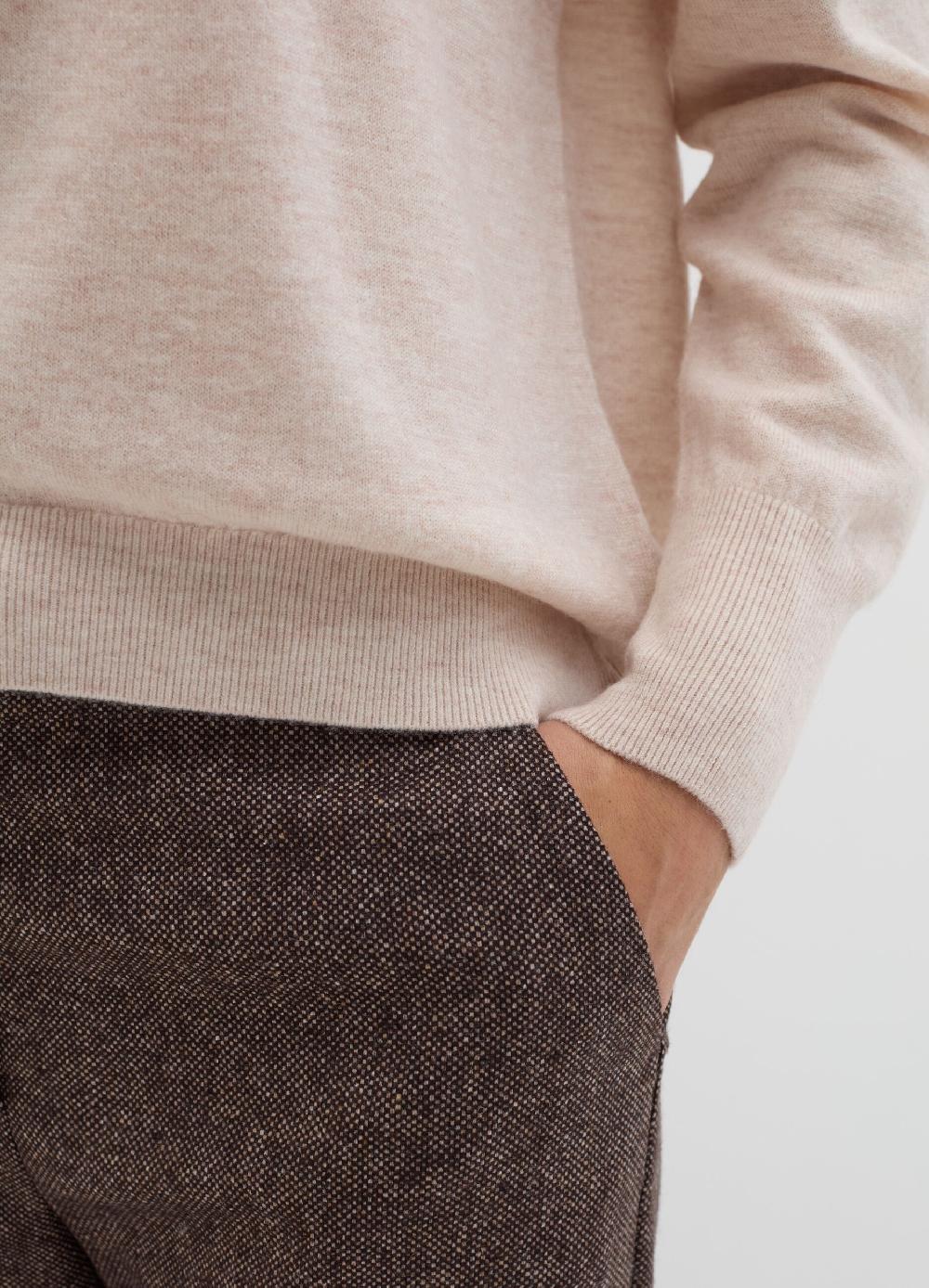 Stefanel Pullover Girocollo In Lana Cardata