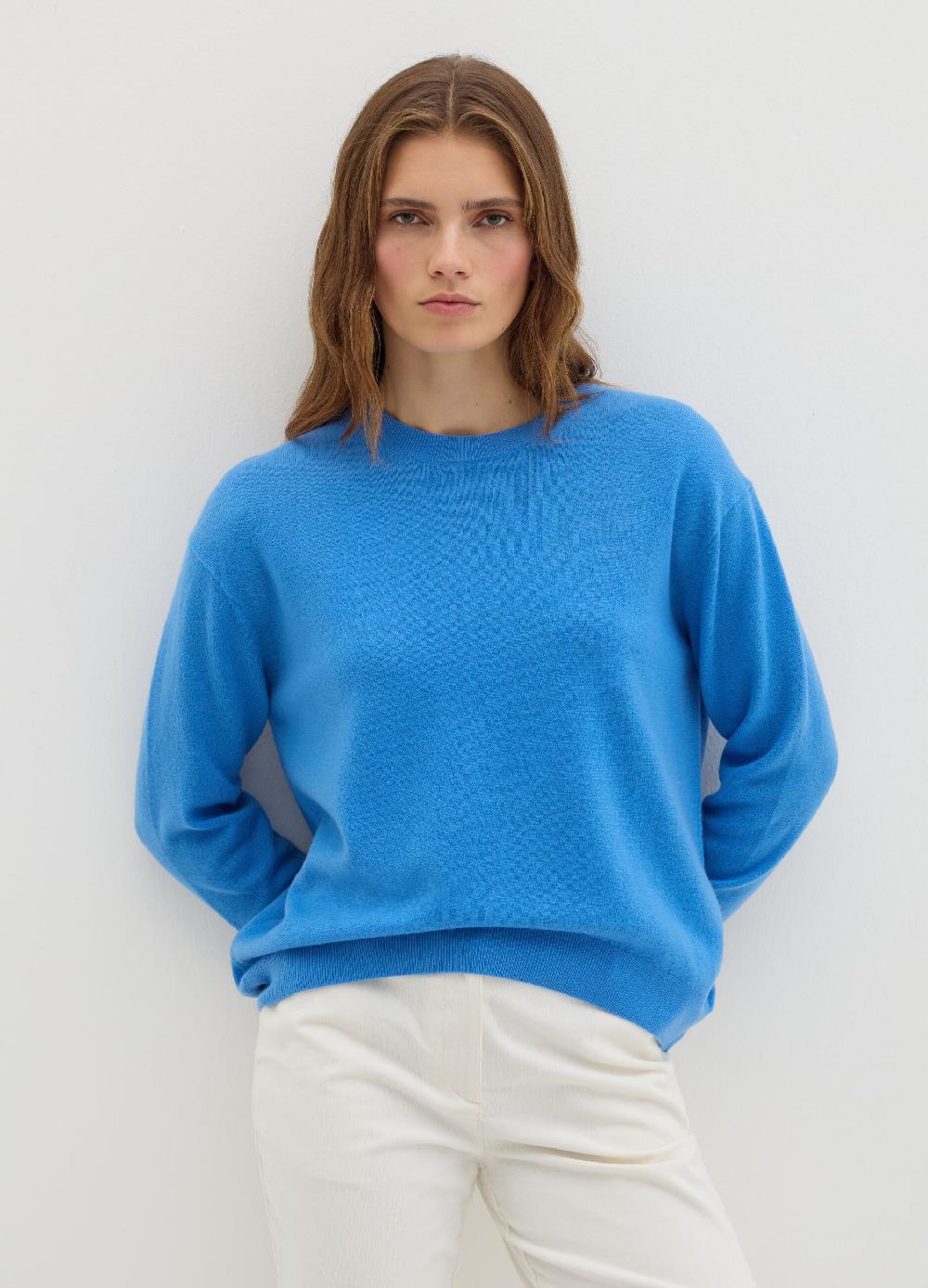 Stefanel Pullover Girocollo In Lana Cardata