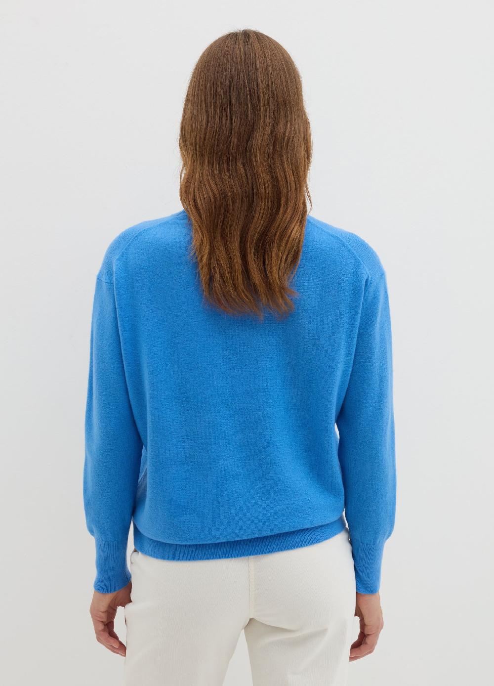 Stefanel Pullover Girocollo In Lana Cardata