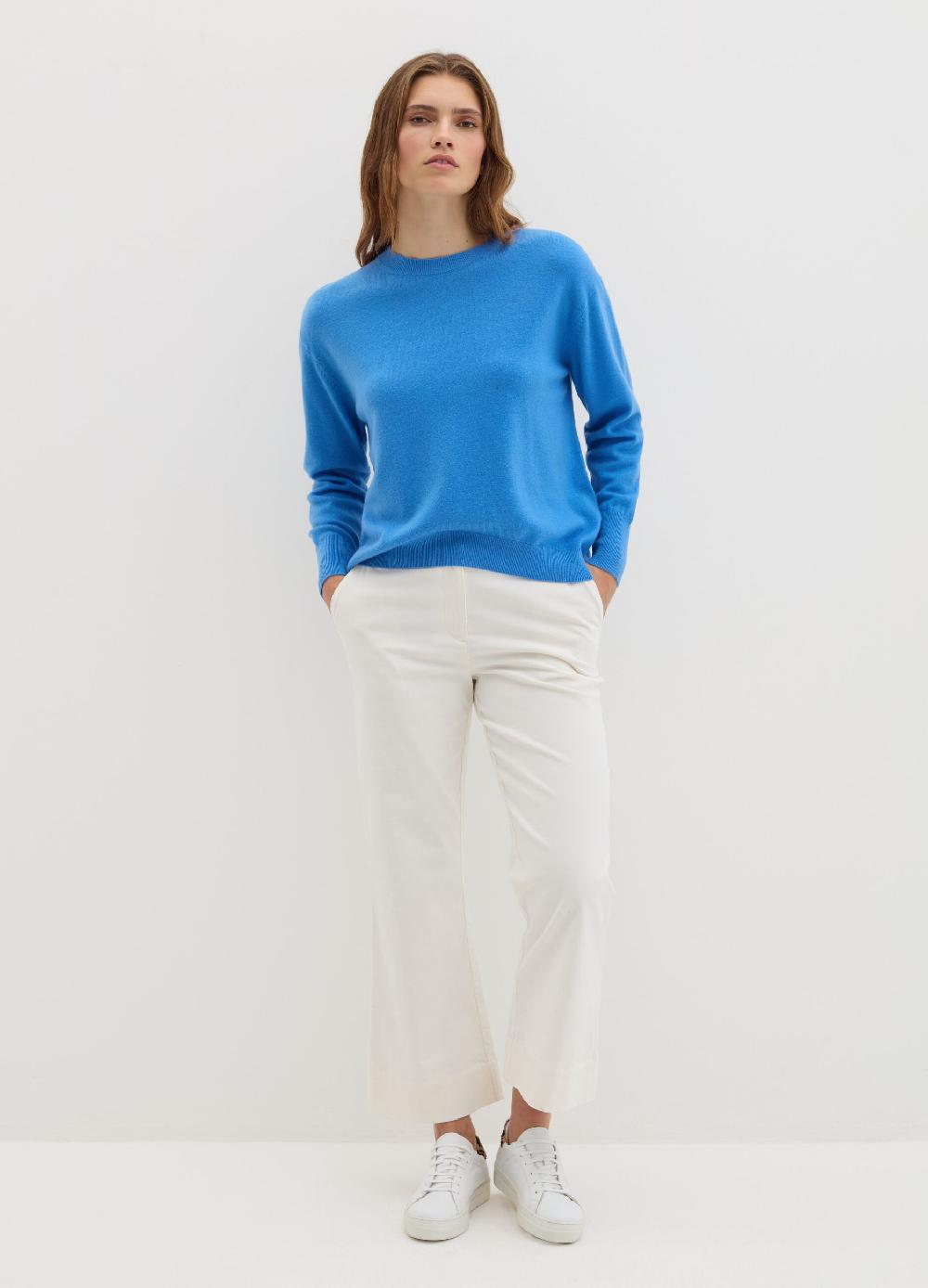 Stefanel Pullover girocollo in lana cardata