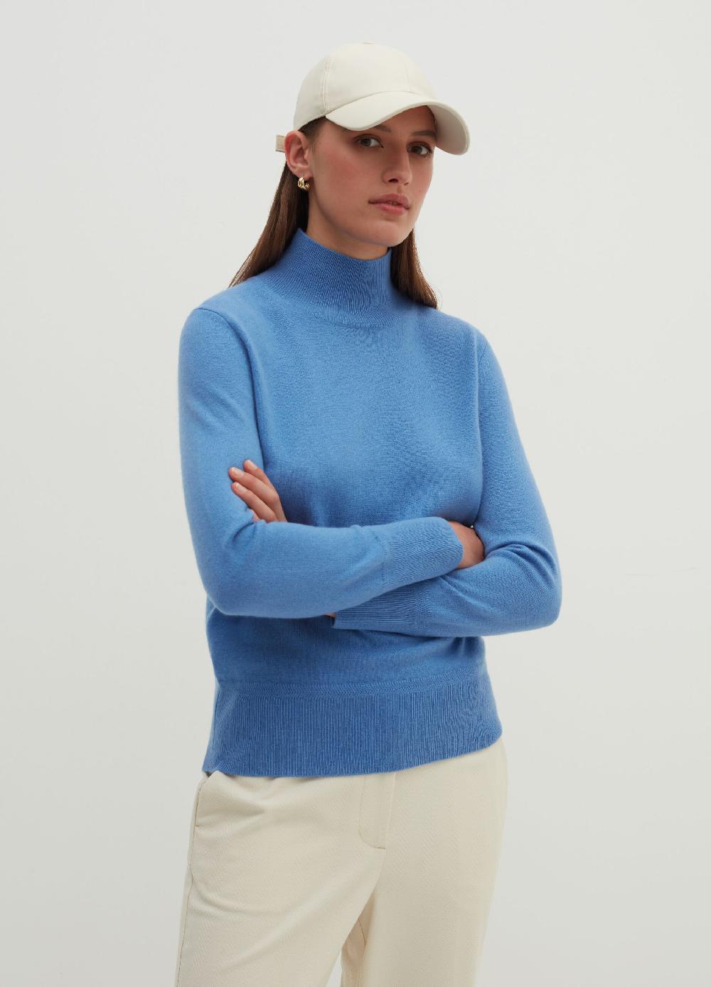 Stefanel Pullover In Cashmere A Collo Alto