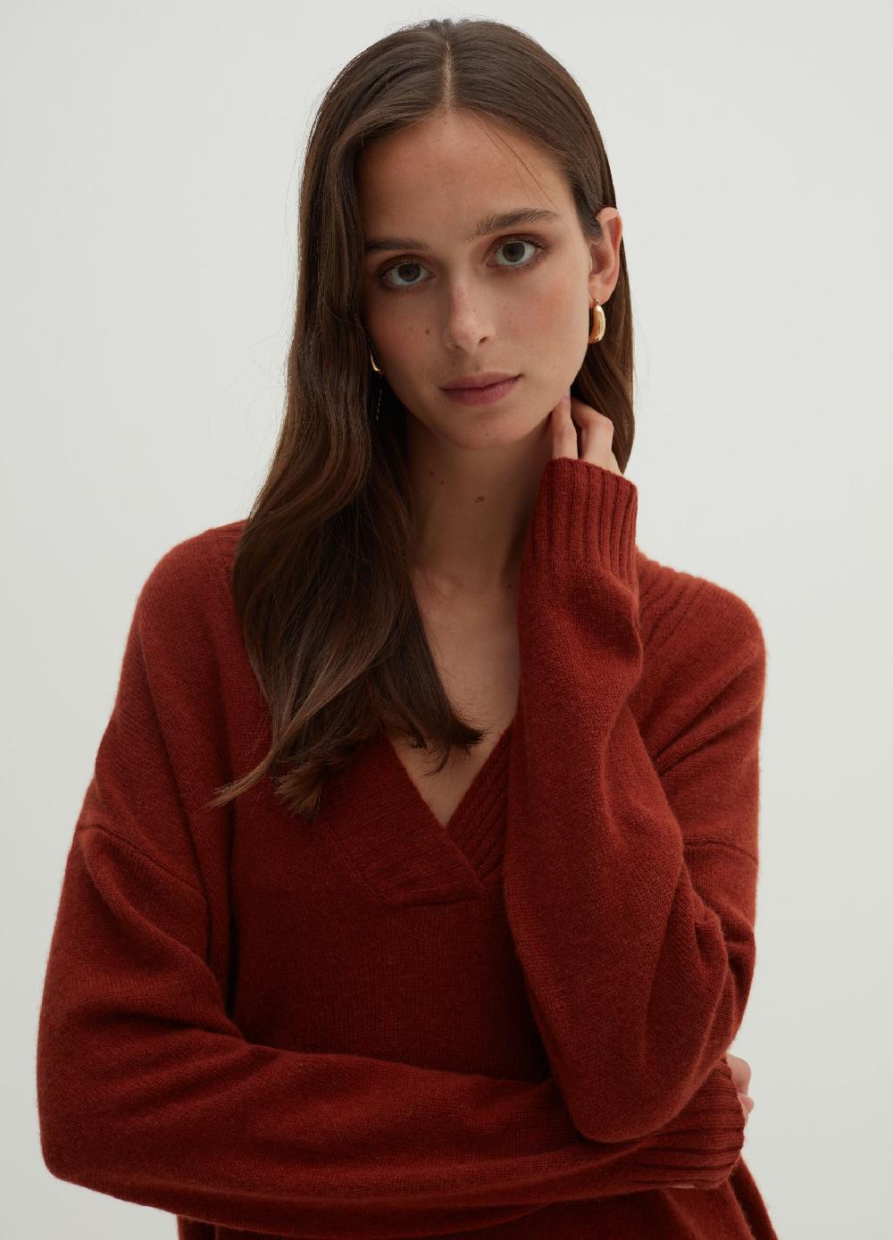 Stefanel Pullover In Cashmere Con Scollo A V