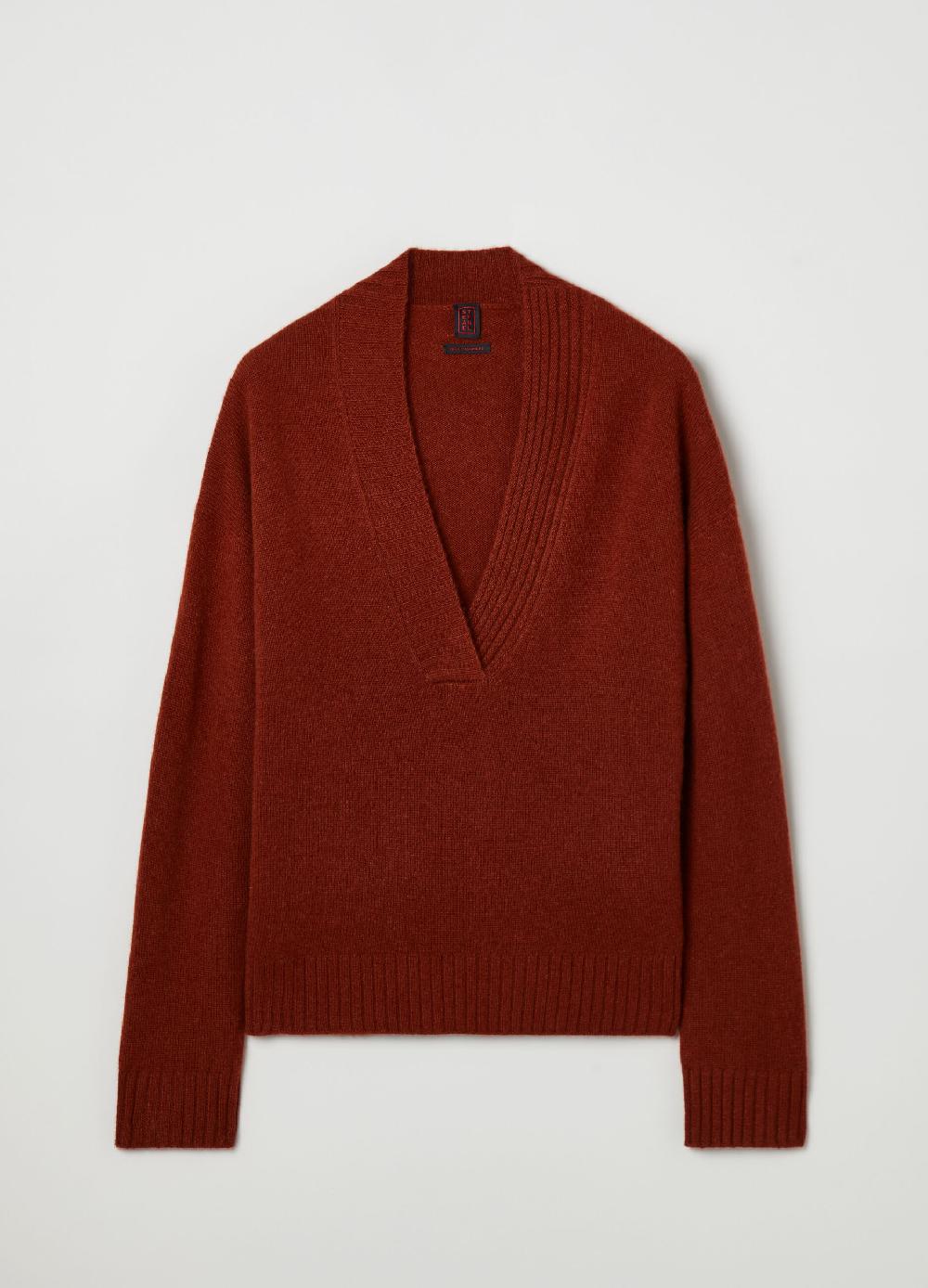 Stefanel Pullover In Cashmere Con Scollo A V