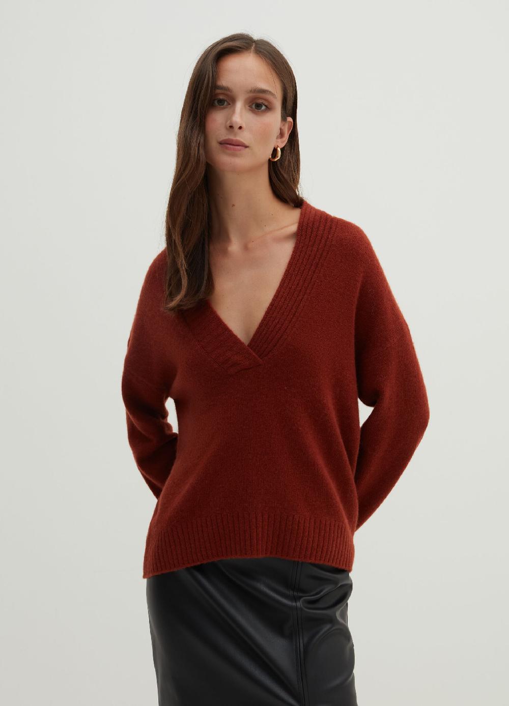 Stefanel Pullover in cashmere con scollo a V