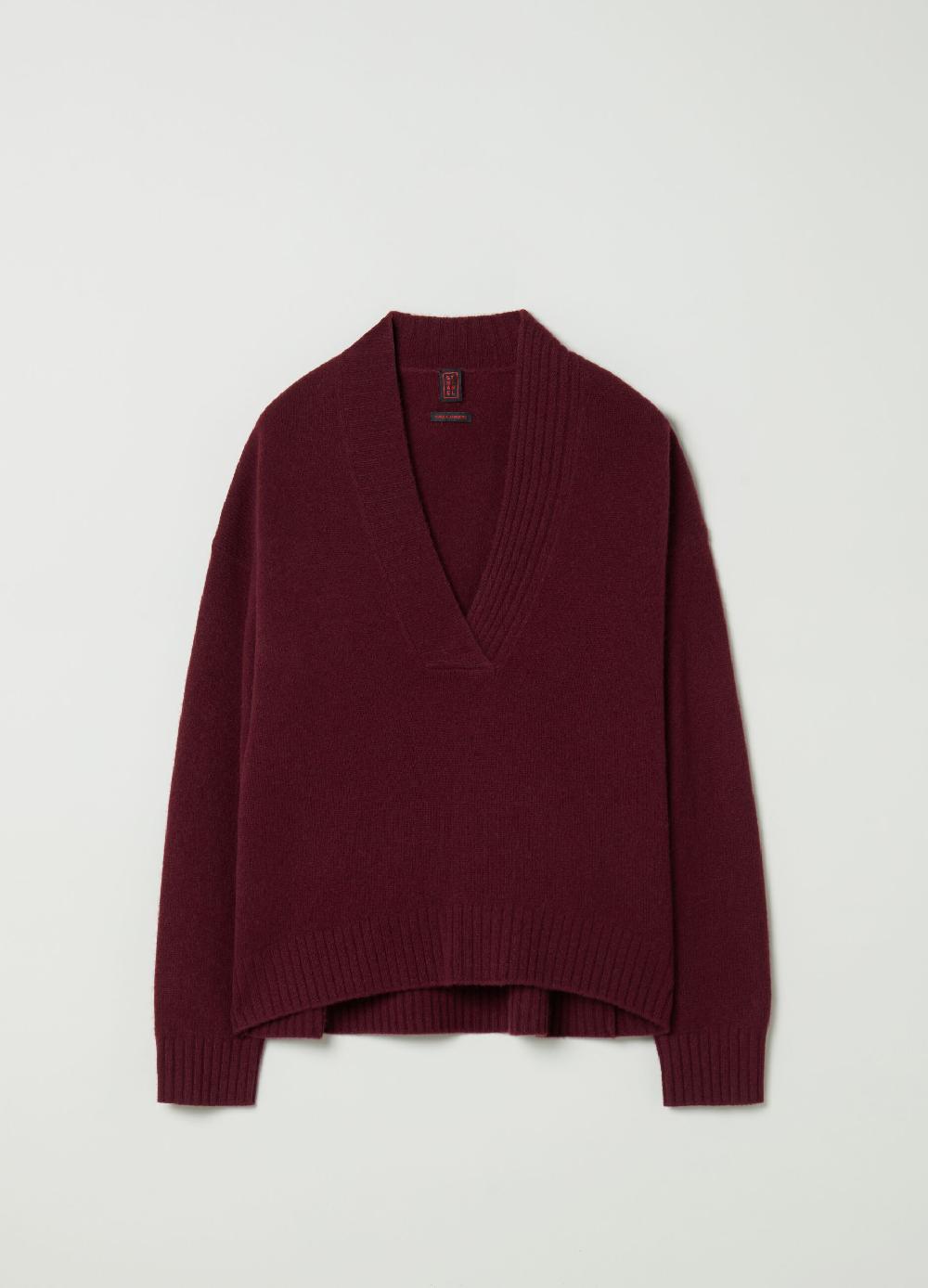 Stefanel Pullover In Cashmere Con Scollo A V