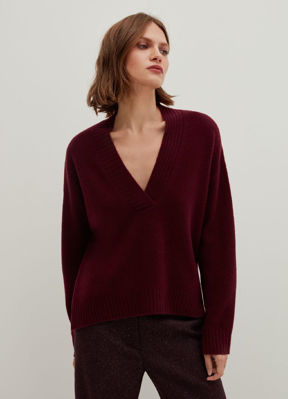 Stefanel Pullover in cashmere con scollo a V