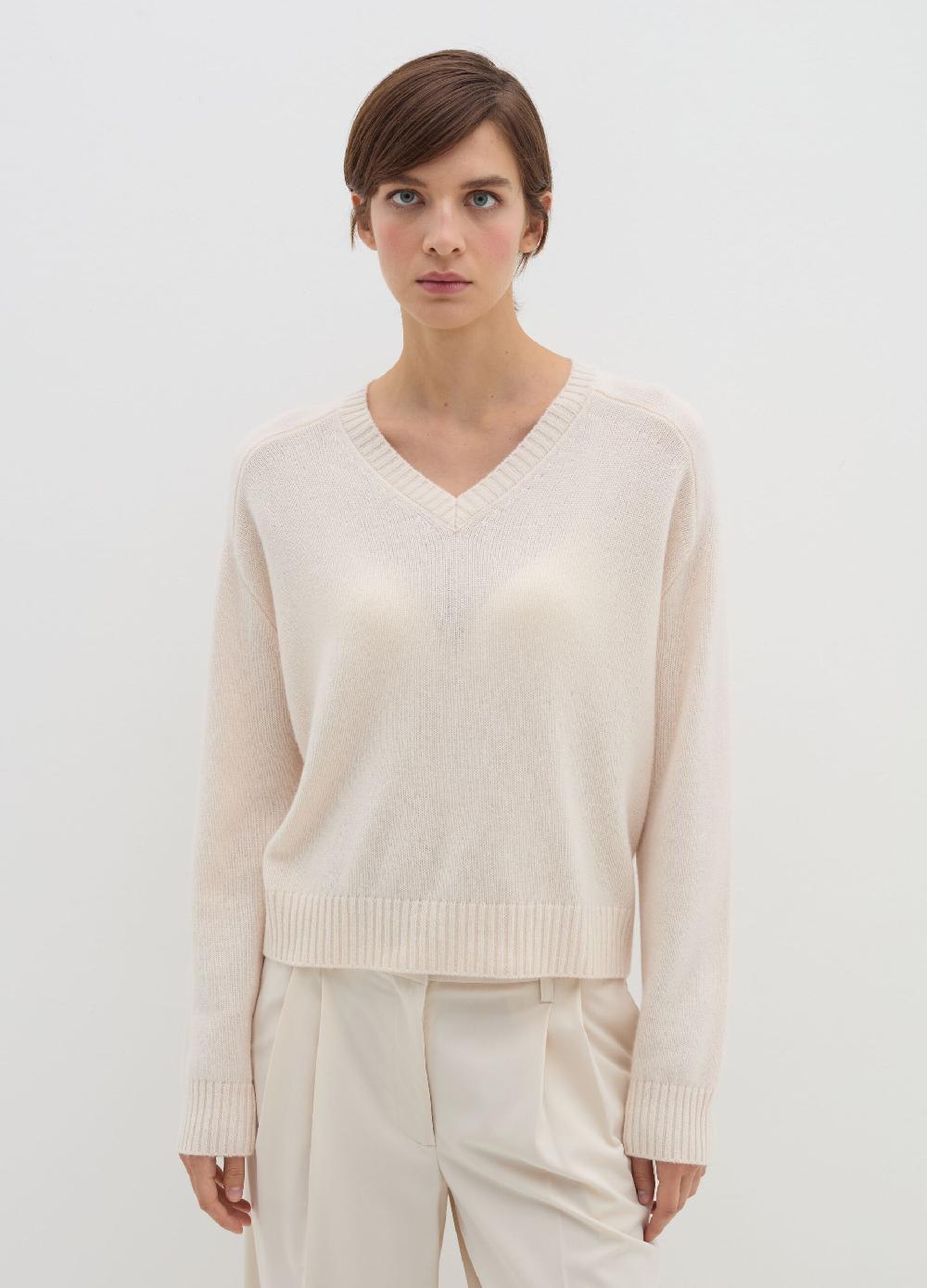 Stefanel Pullover In Cashmere Con Scollo A V