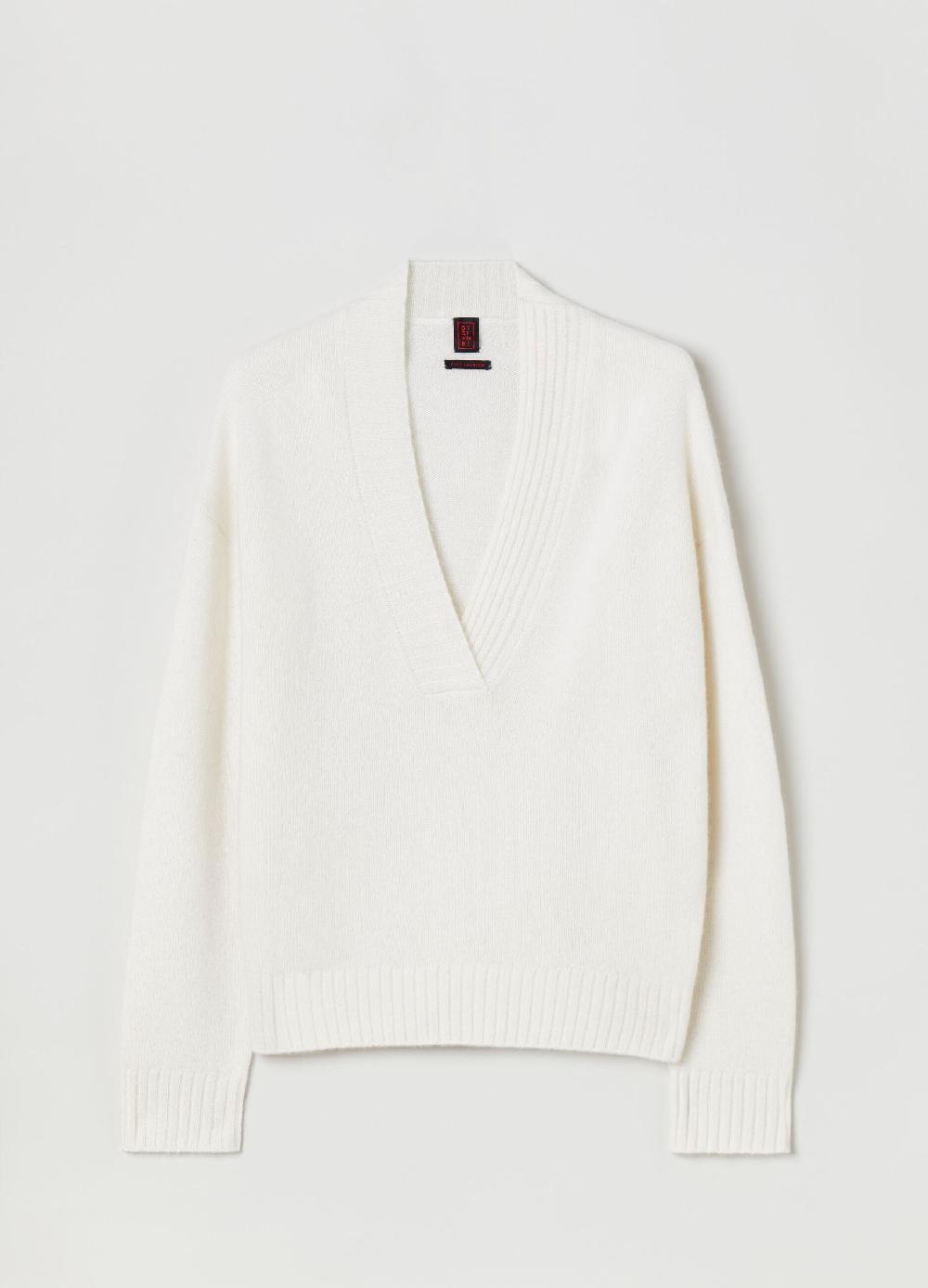 Stefanel Pullover In Cashmere Con Scollo A V