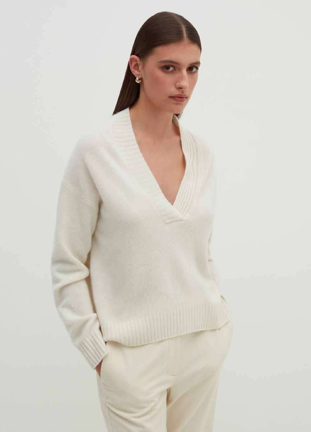 Stefanel Pullover in cashmere con scollo a V