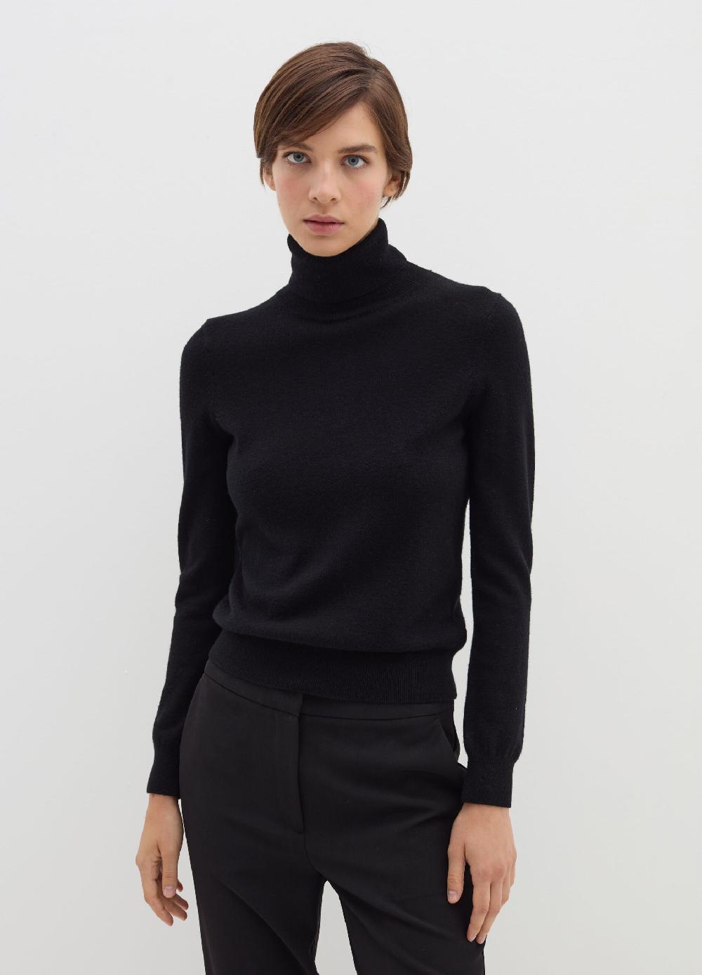 Stefanel Pullover In Lana Cardata A Collo Alto