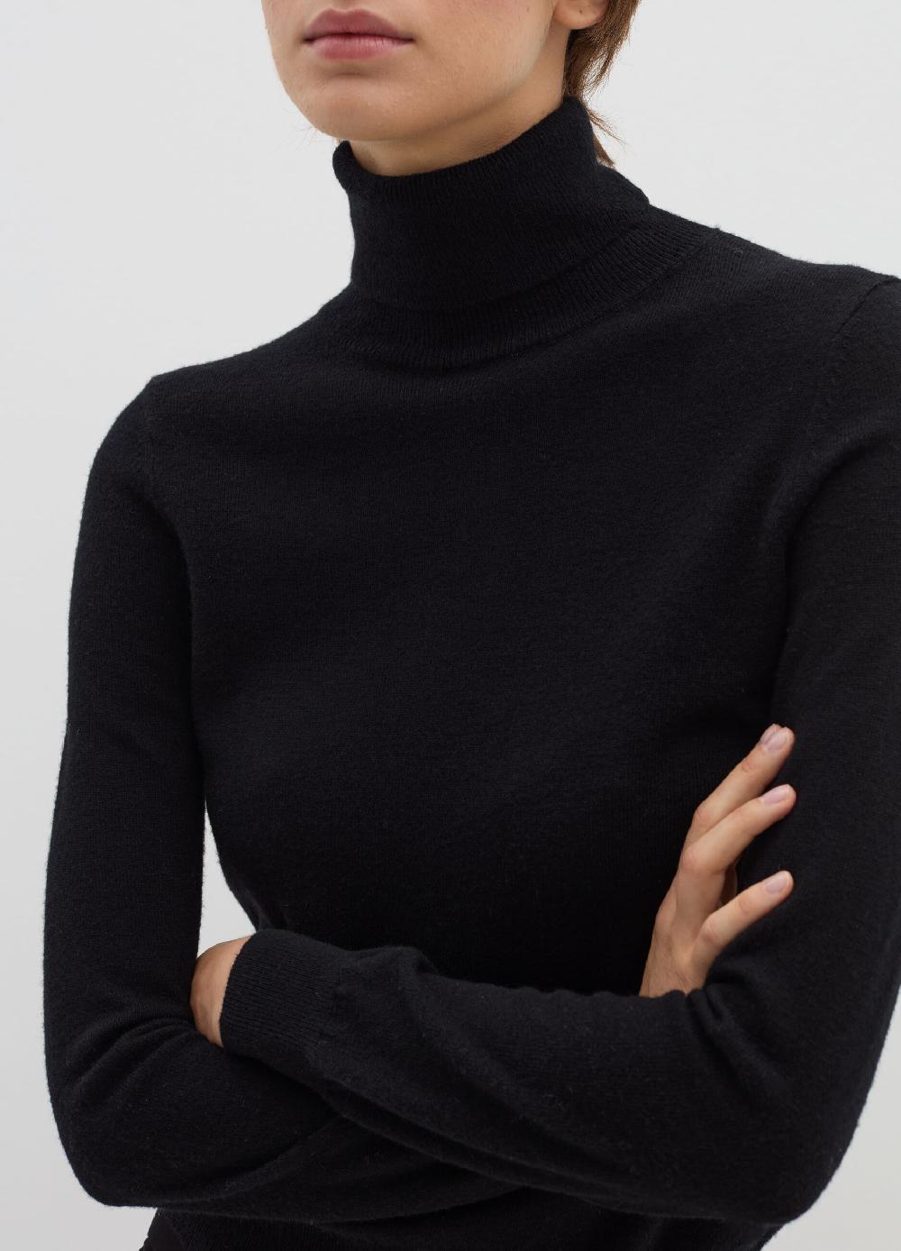 Stefanel Pullover In Lana Cardata A Collo Alto