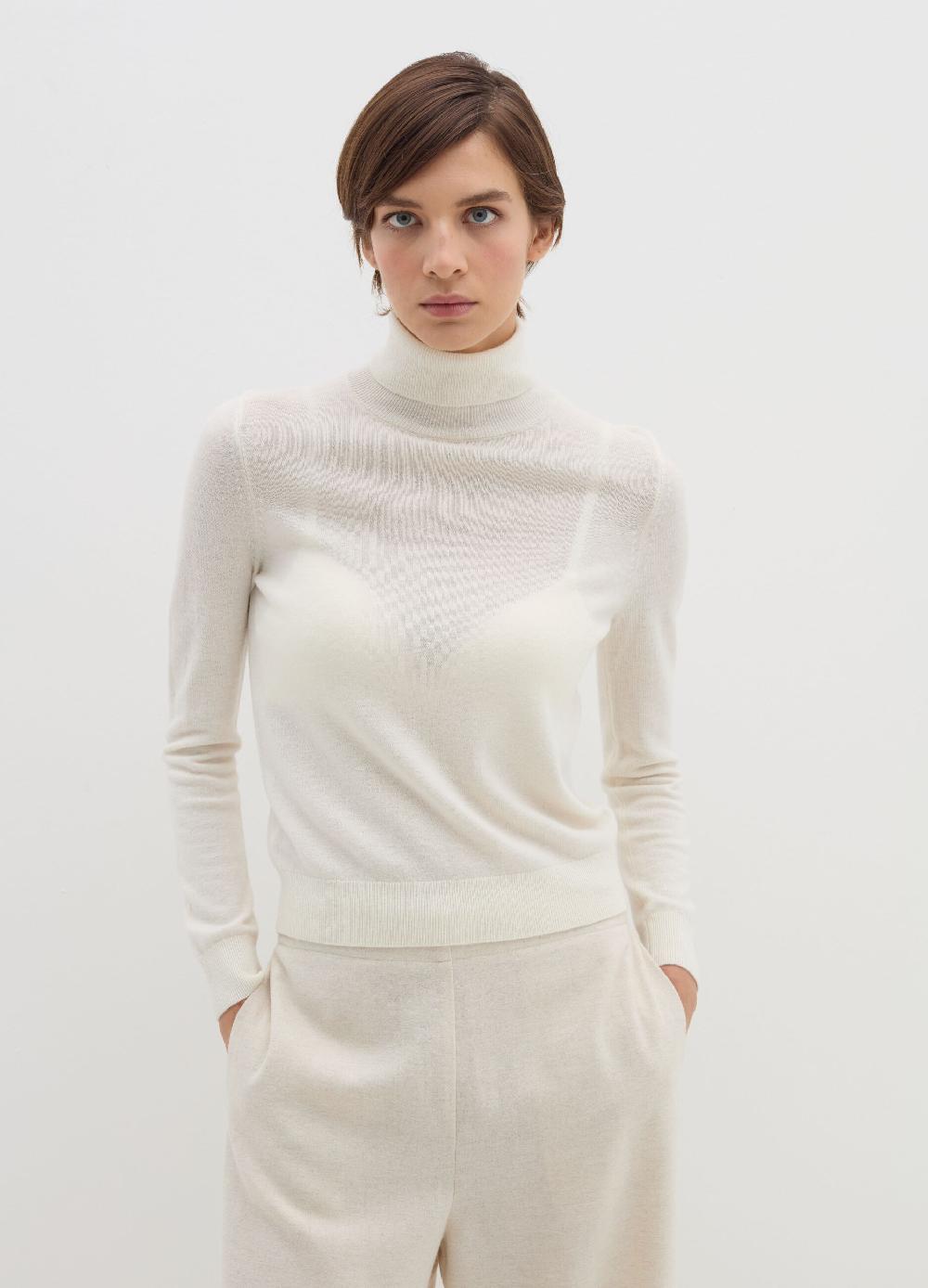 Stefanel Pullover In Lana Cardata A Collo Alto