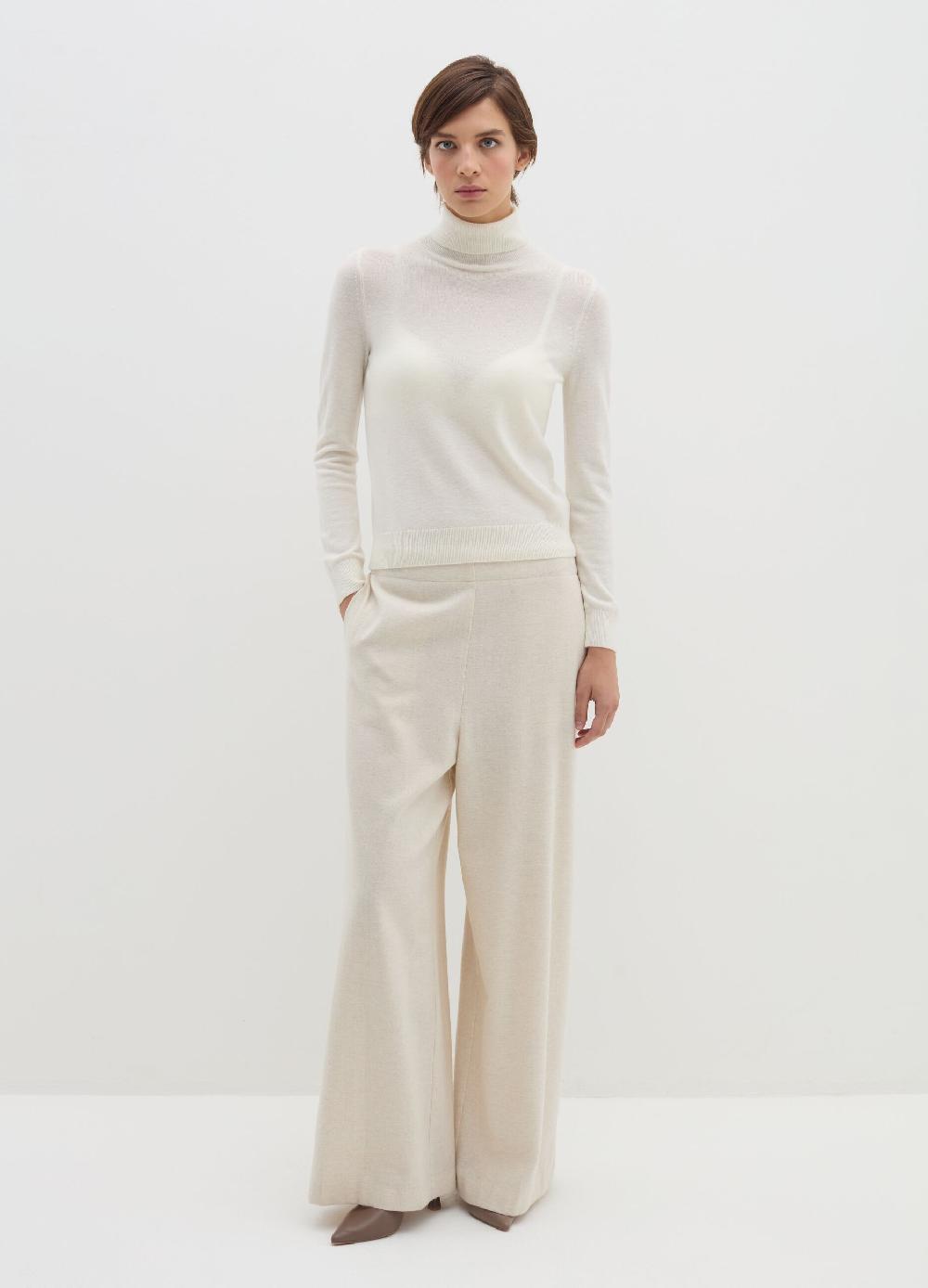 Stefanel Pullover in lana cardata a collo alto