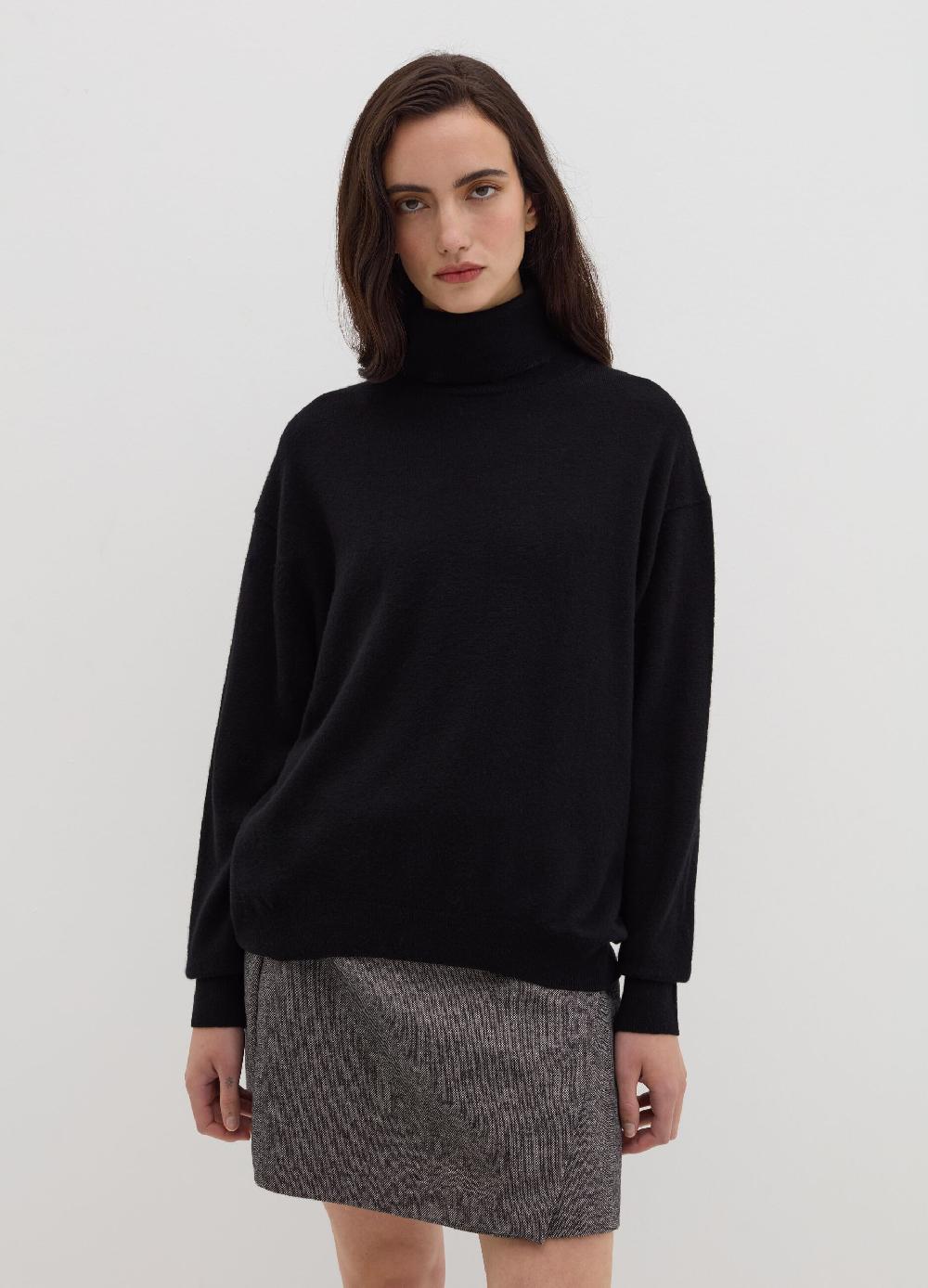 Stefanel Pullover In Lana Cardata A Collo Alto