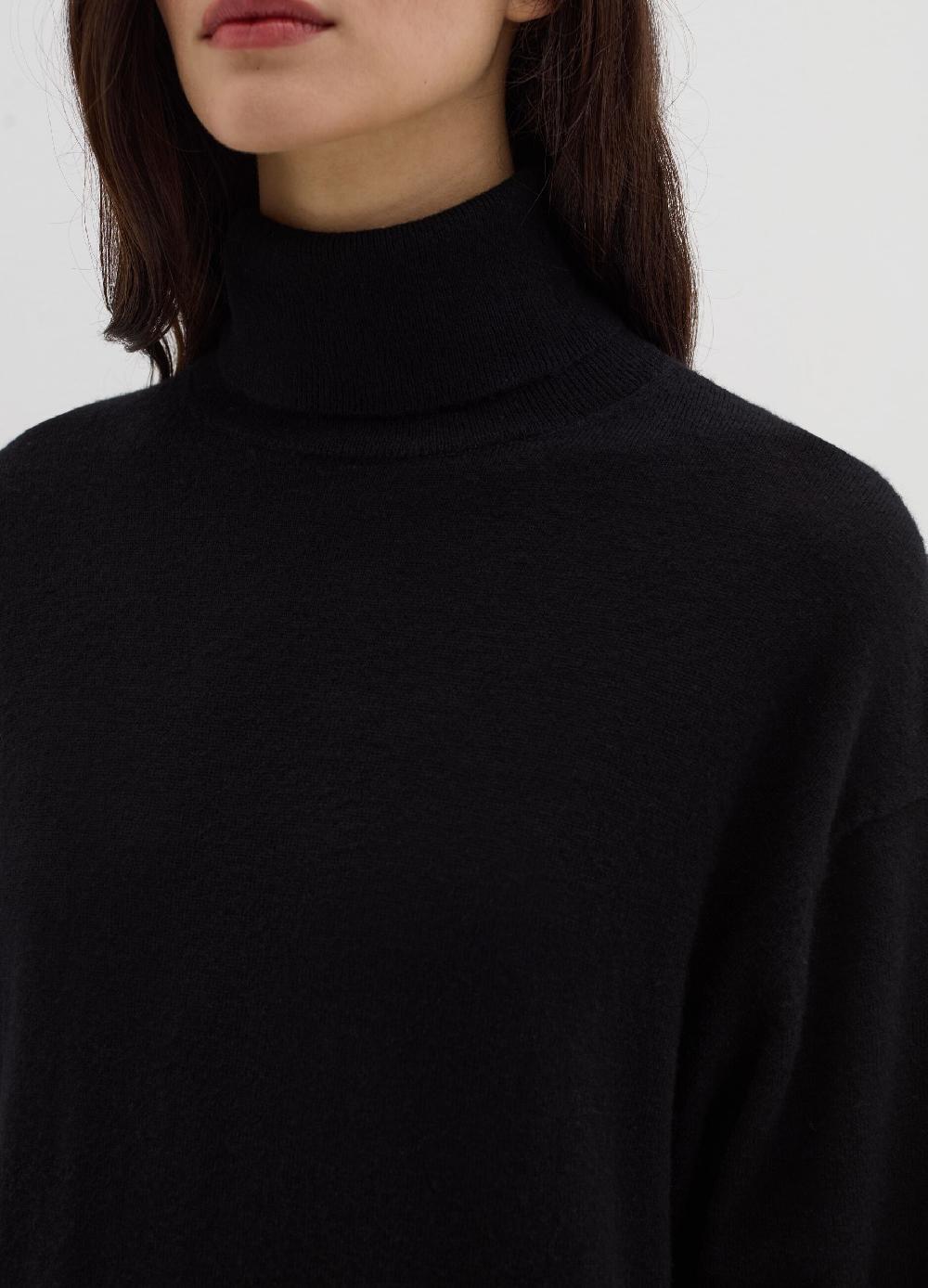 Stefanel Pullover In Lana Cardata A Collo Alto