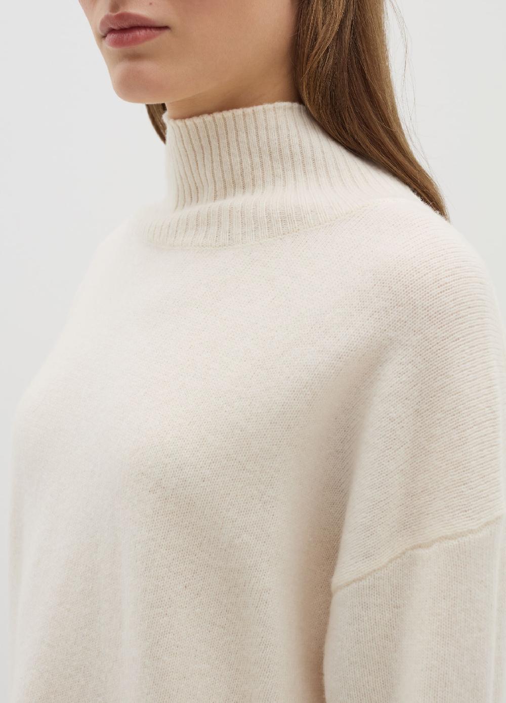 Stefanel Pullover In Lana Cardata A Collo Alto