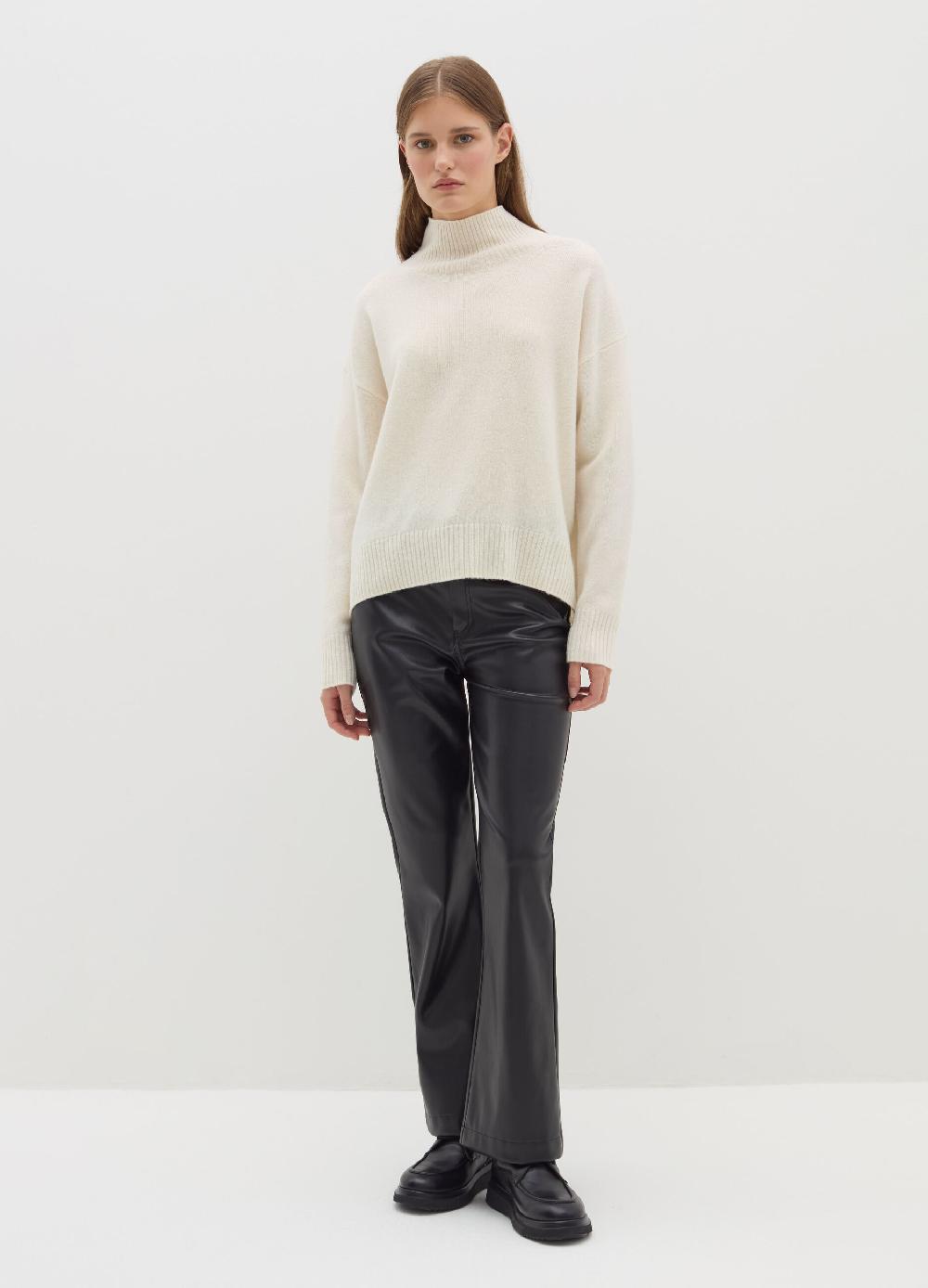 Stefanel Pullover In Lana Cardata A Collo Alto
