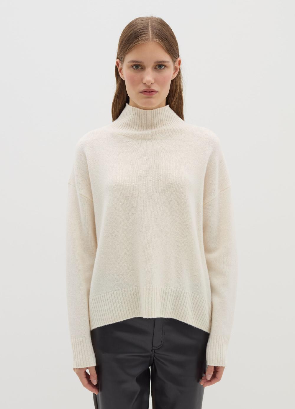 Stefanel Pullover in lana cardata a collo alto