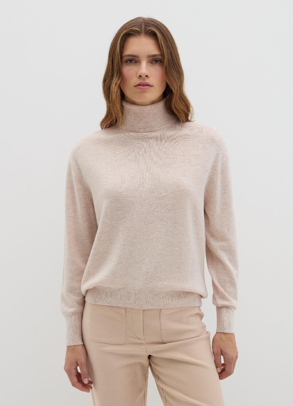 Stefanel Pullover In Lana Cardata A Collo Alto