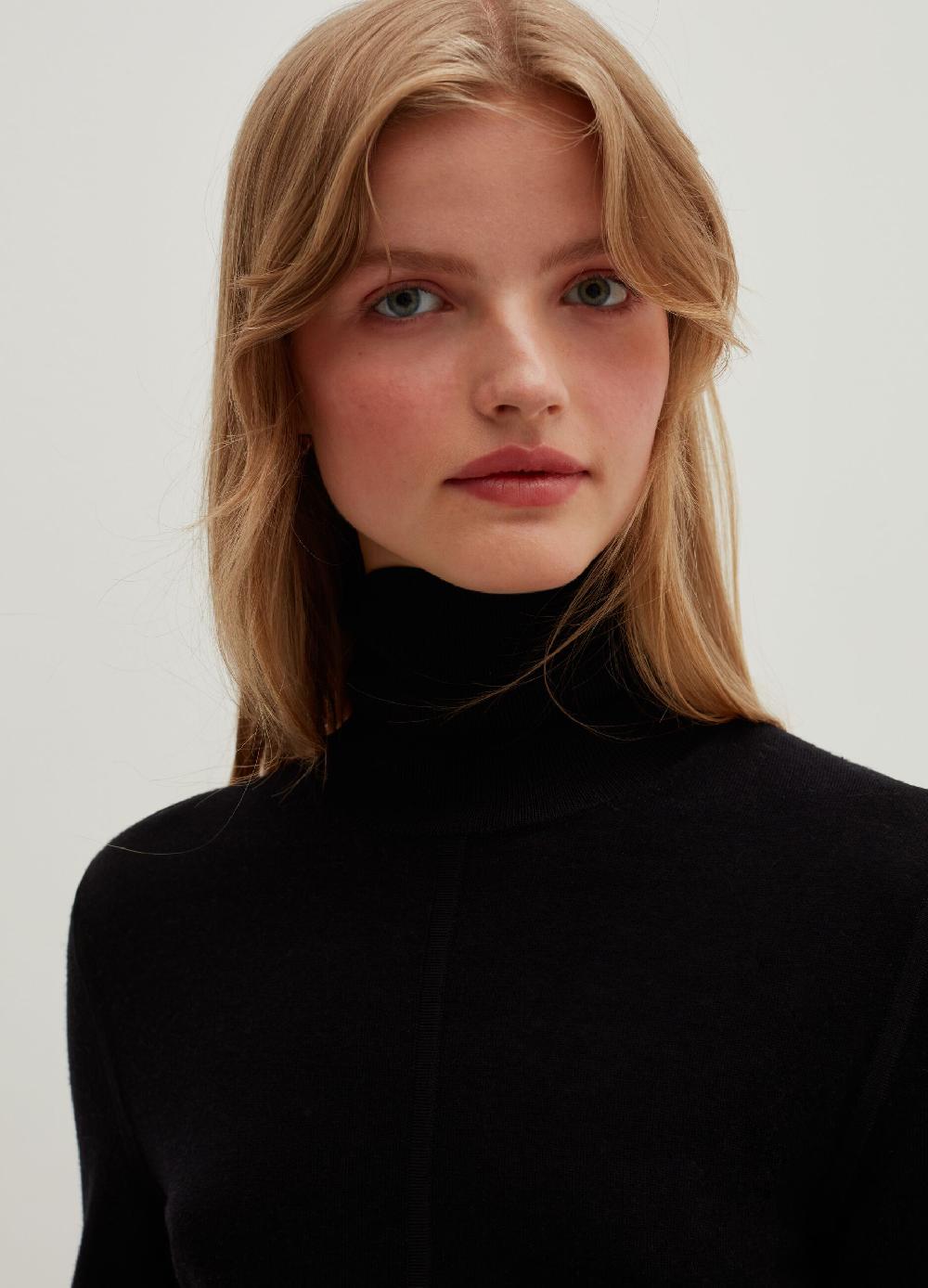 Stefanel Pullover In Lana E Seta A Collo Alto