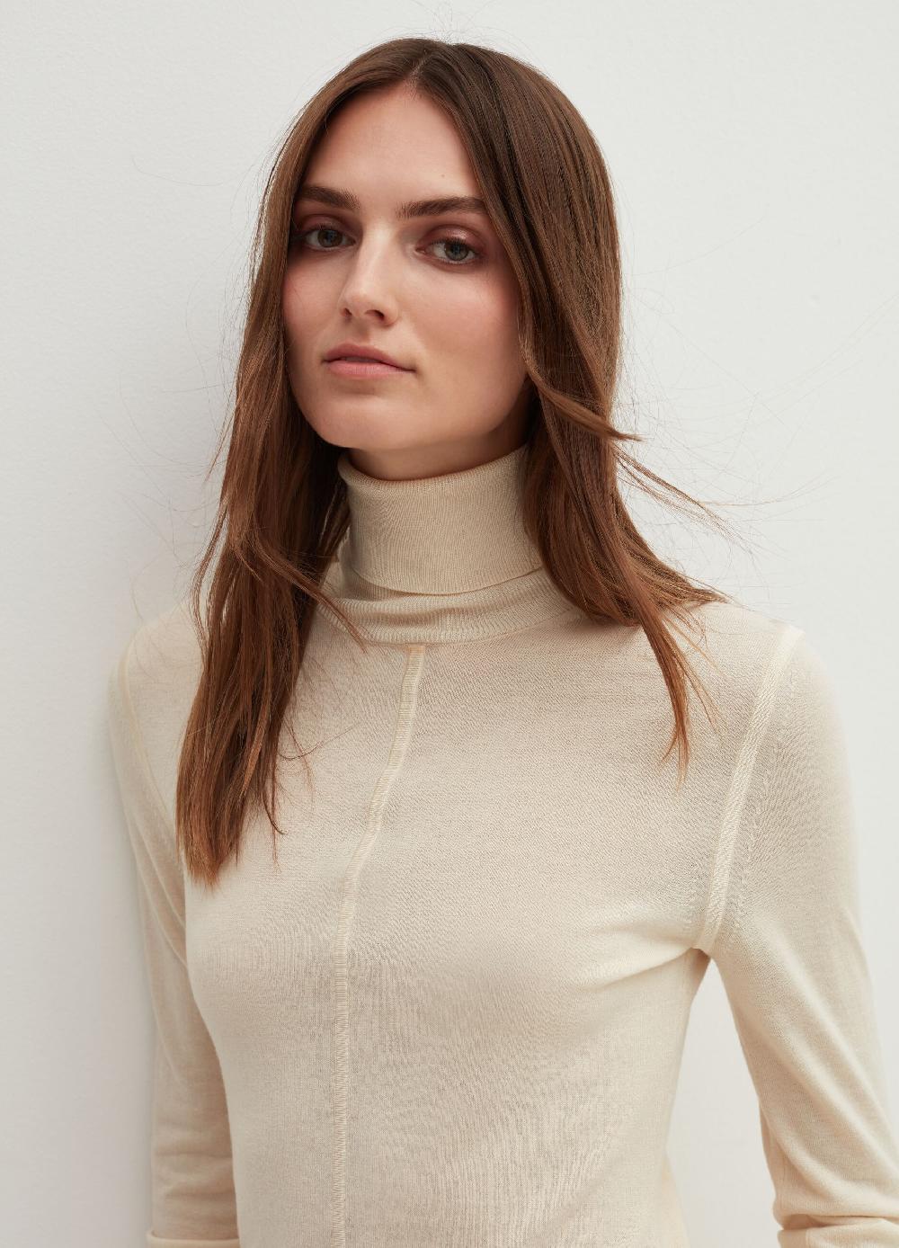 Stefanel Pullover In Lana E Seta A Collo Alto