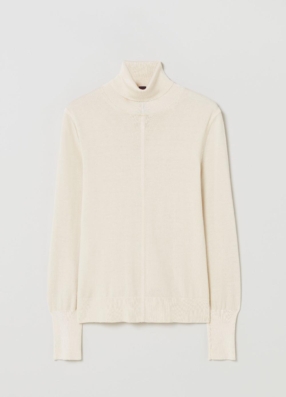 Stefanel Pullover In Lana E Seta A Collo Alto